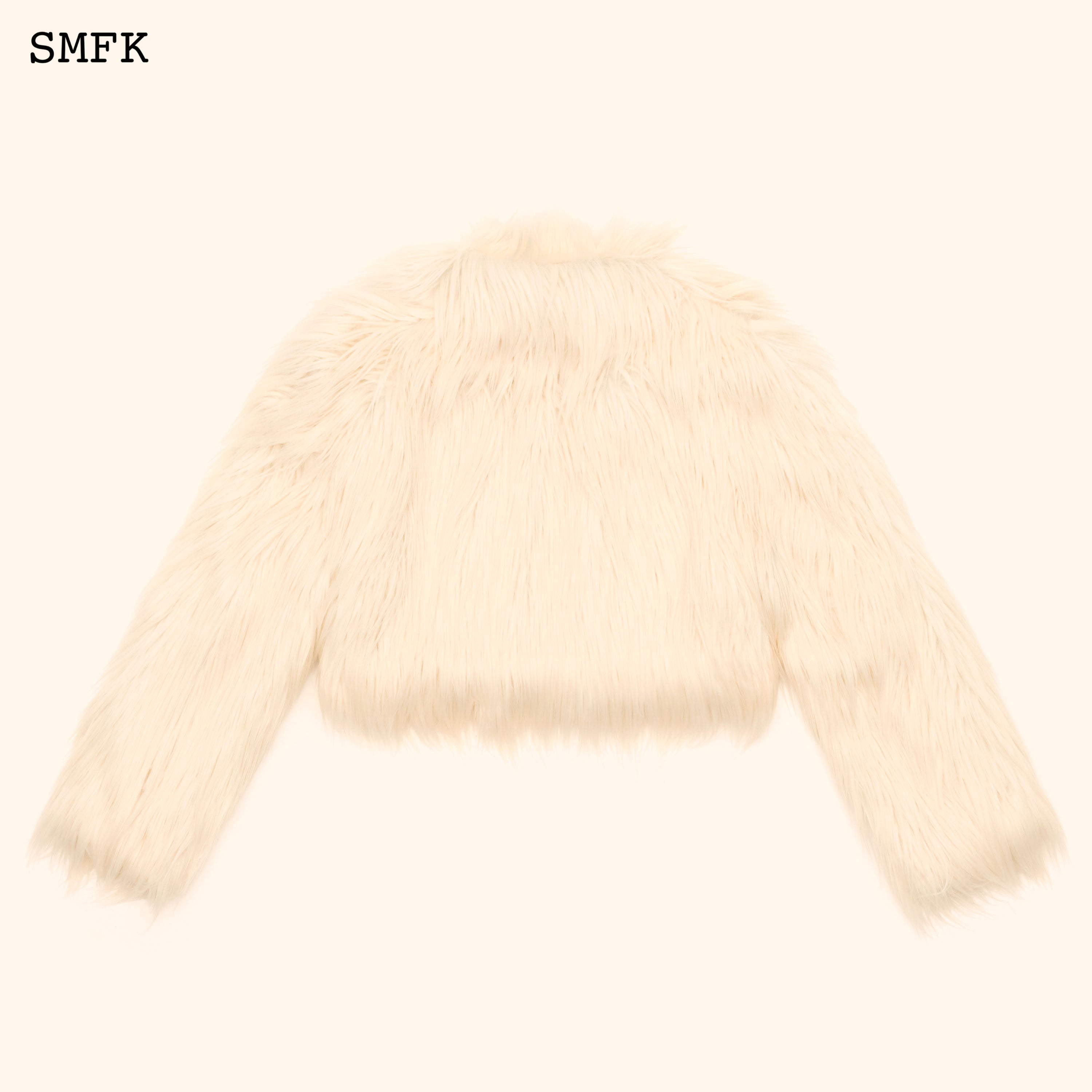 WildWorld Faux Fur Short Jacket In White