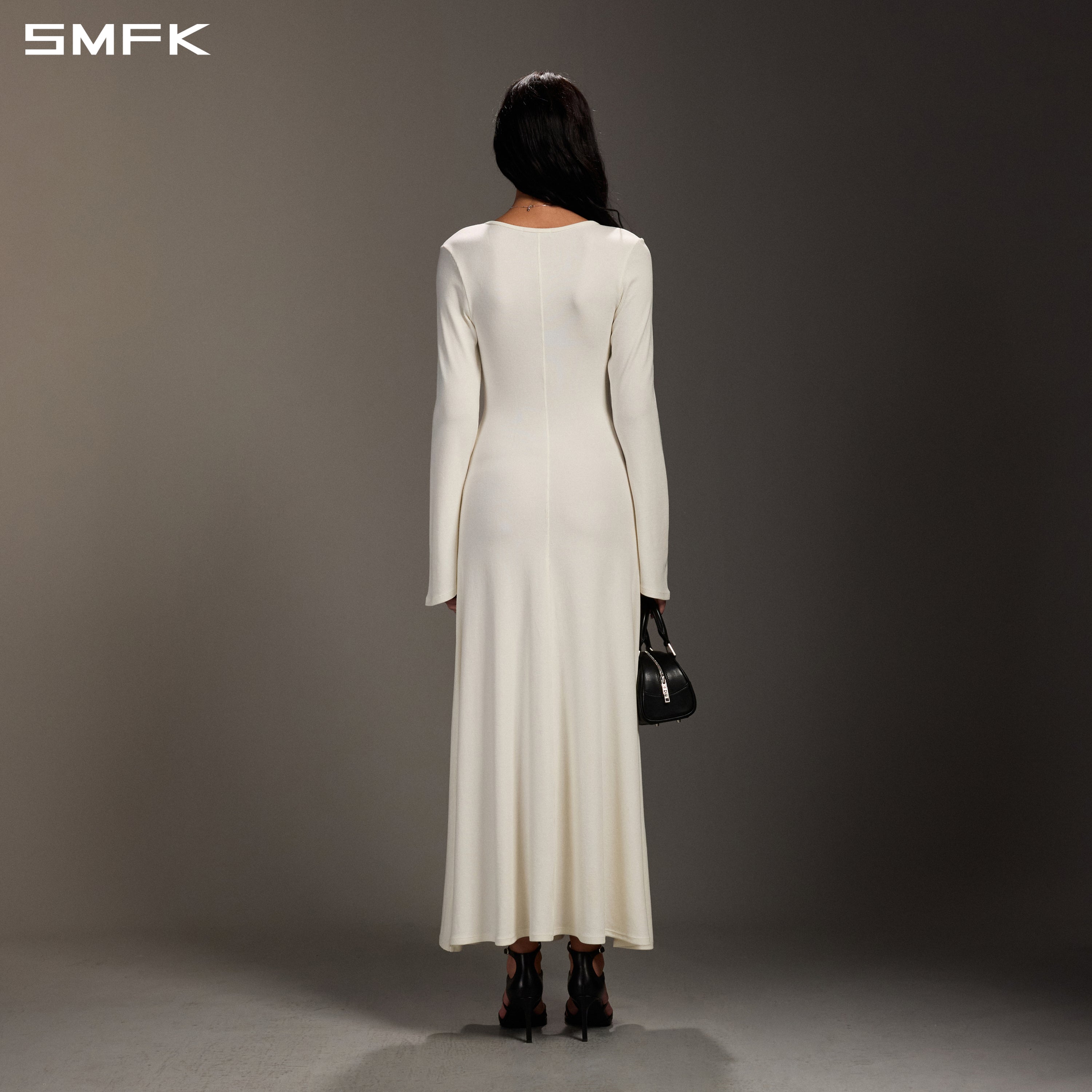 Long-Sleeved White Dress