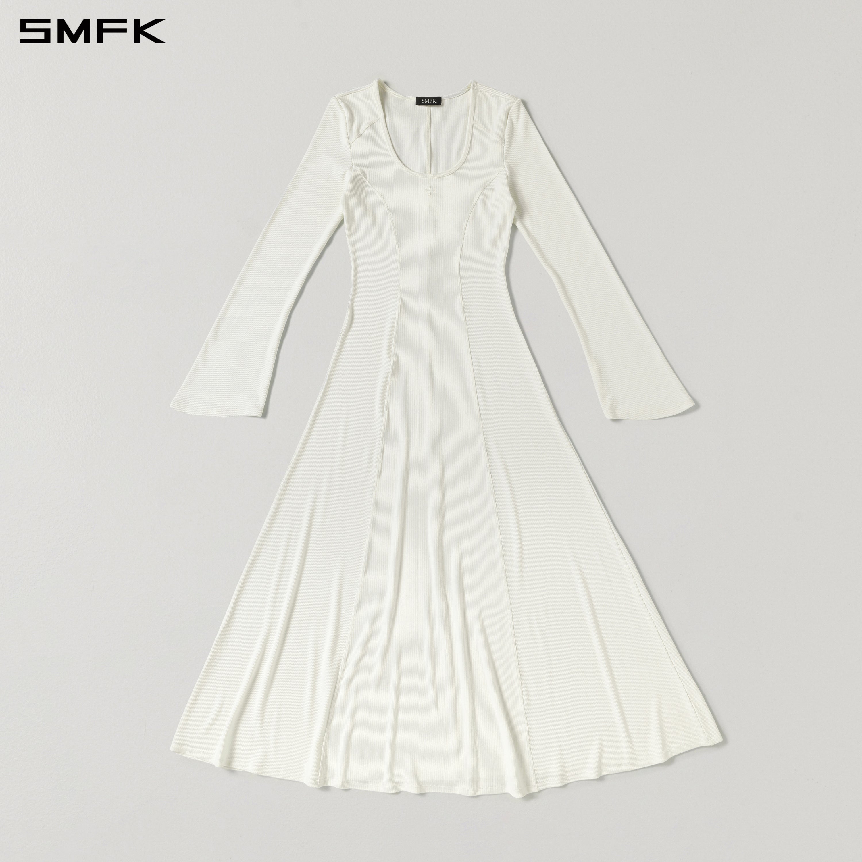 Long-Sleeved White Dress