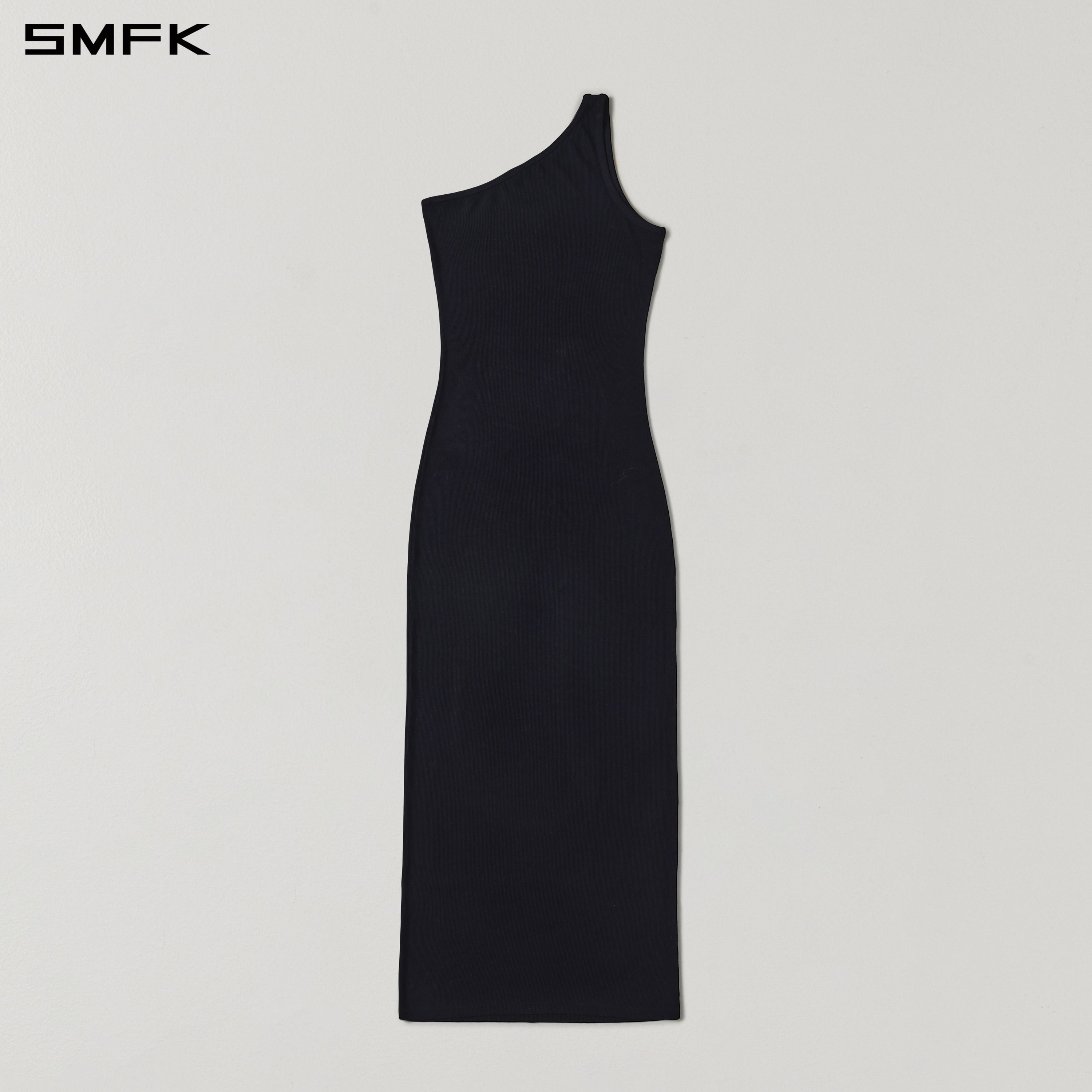 Black One-Shoulder Long Dress