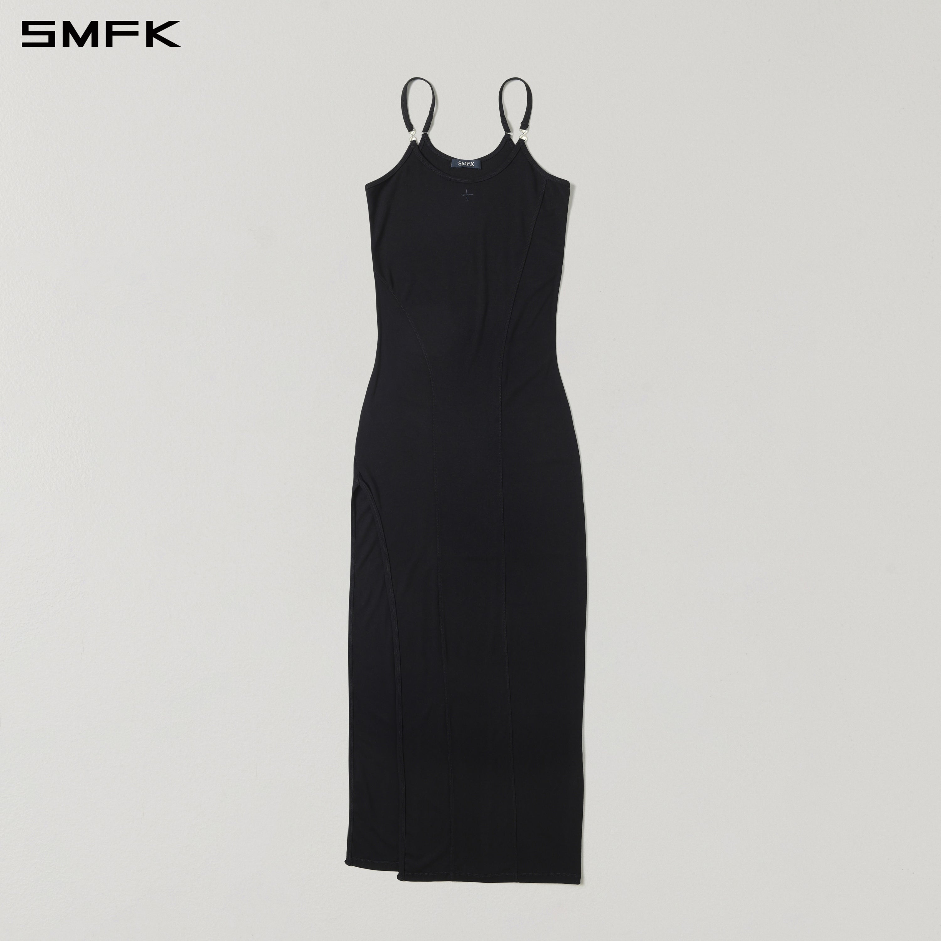 Black Halter-Neck Slit Maxi Dress