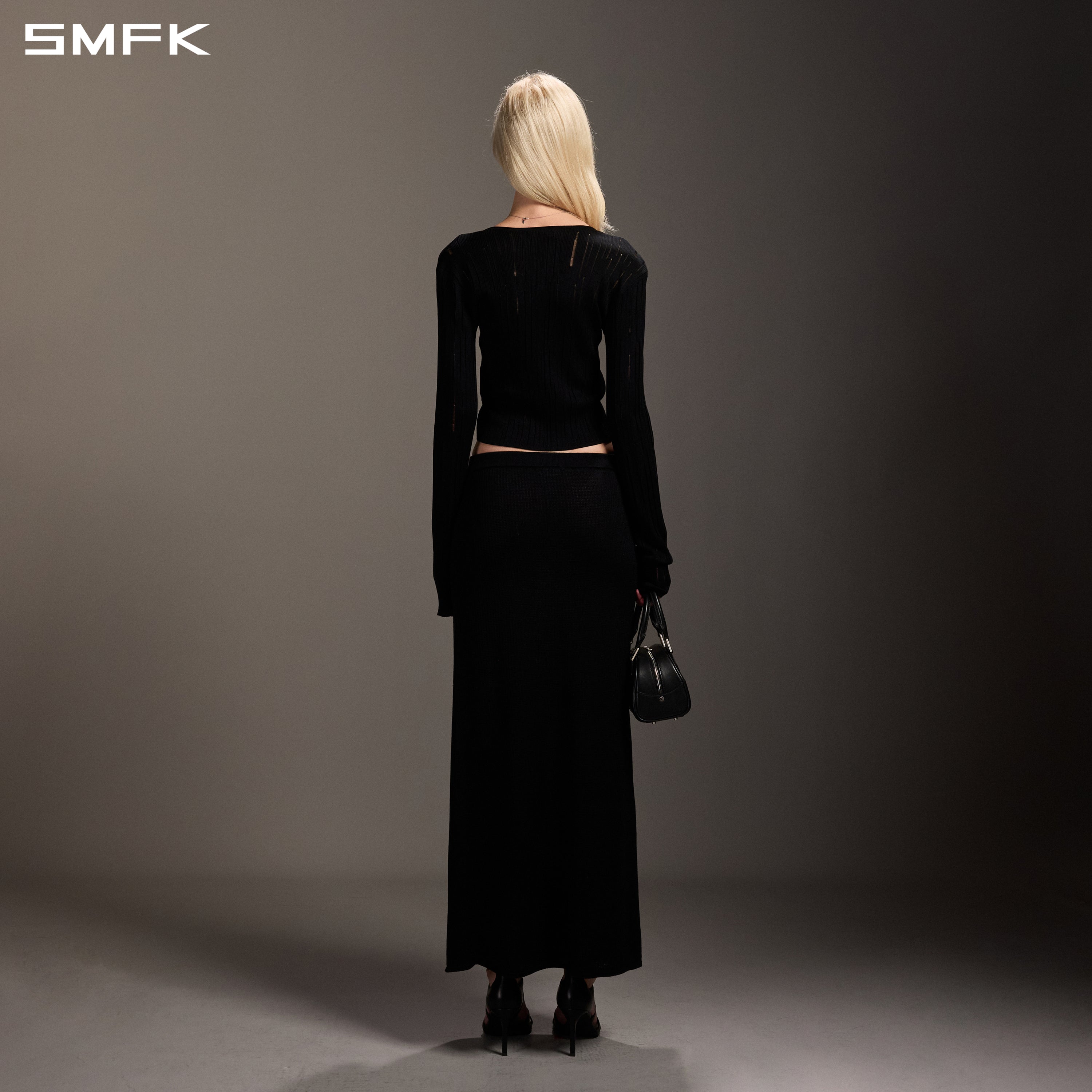 Mirage Siren Visional Knit Short Pullover in Black