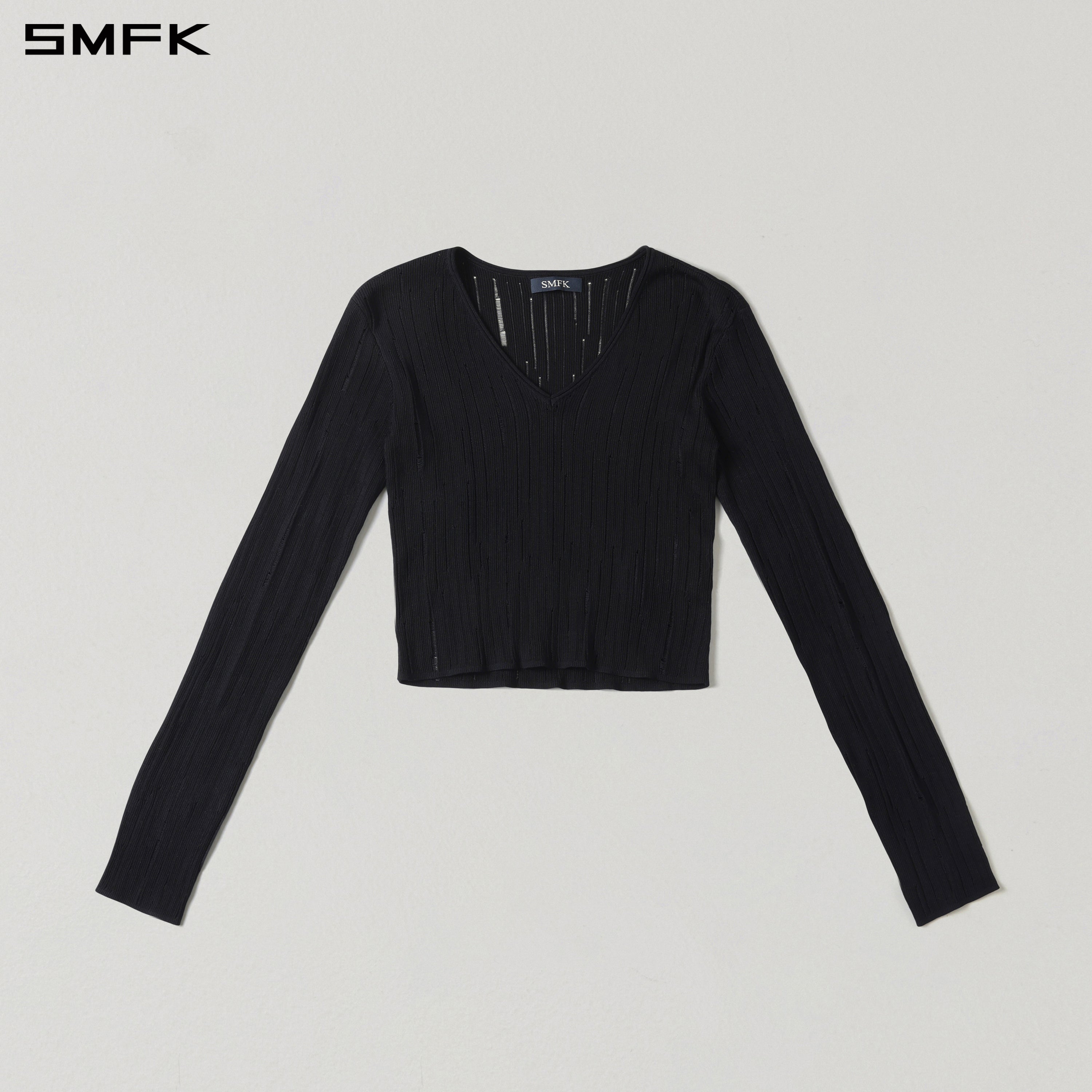 Mirage Siren Visional Knit Short Pullover in Black