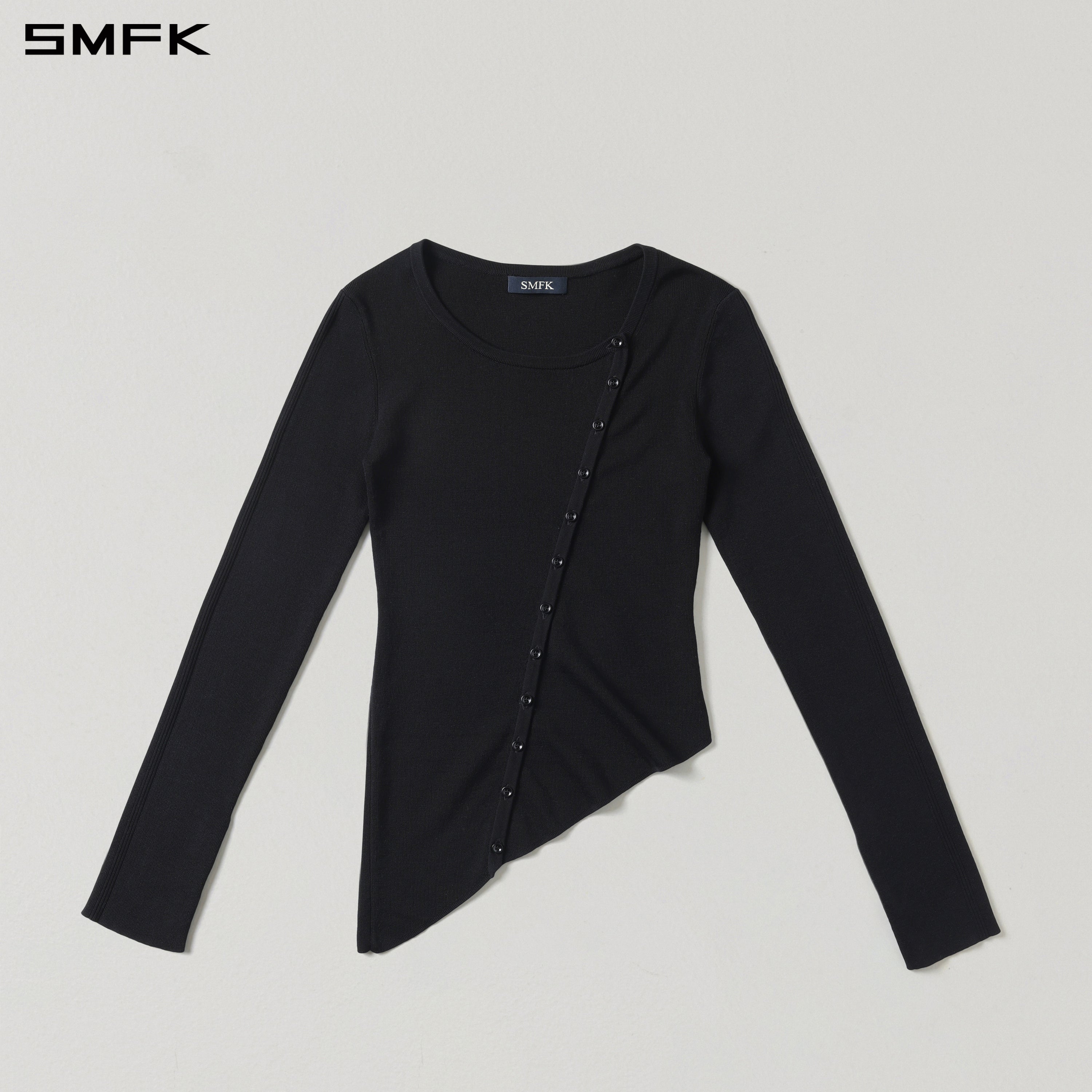 Black Spiral Knit Cardigan