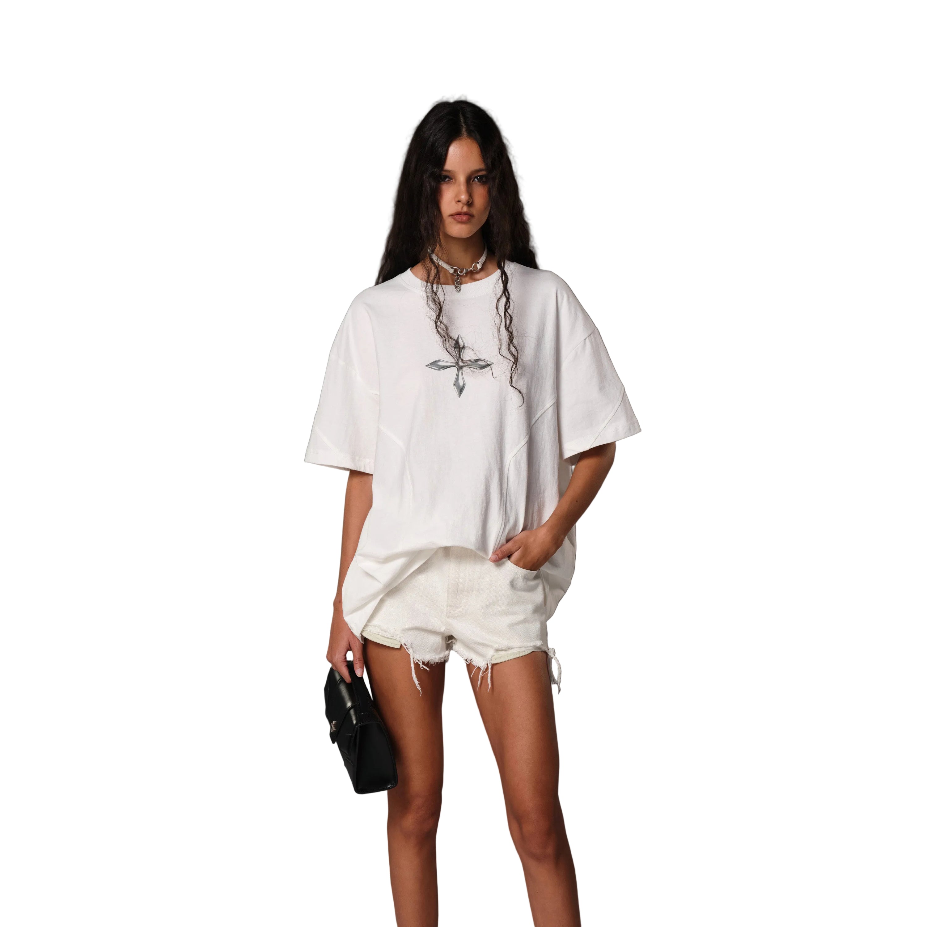 Future Reflection Loose Tee In Cloud White