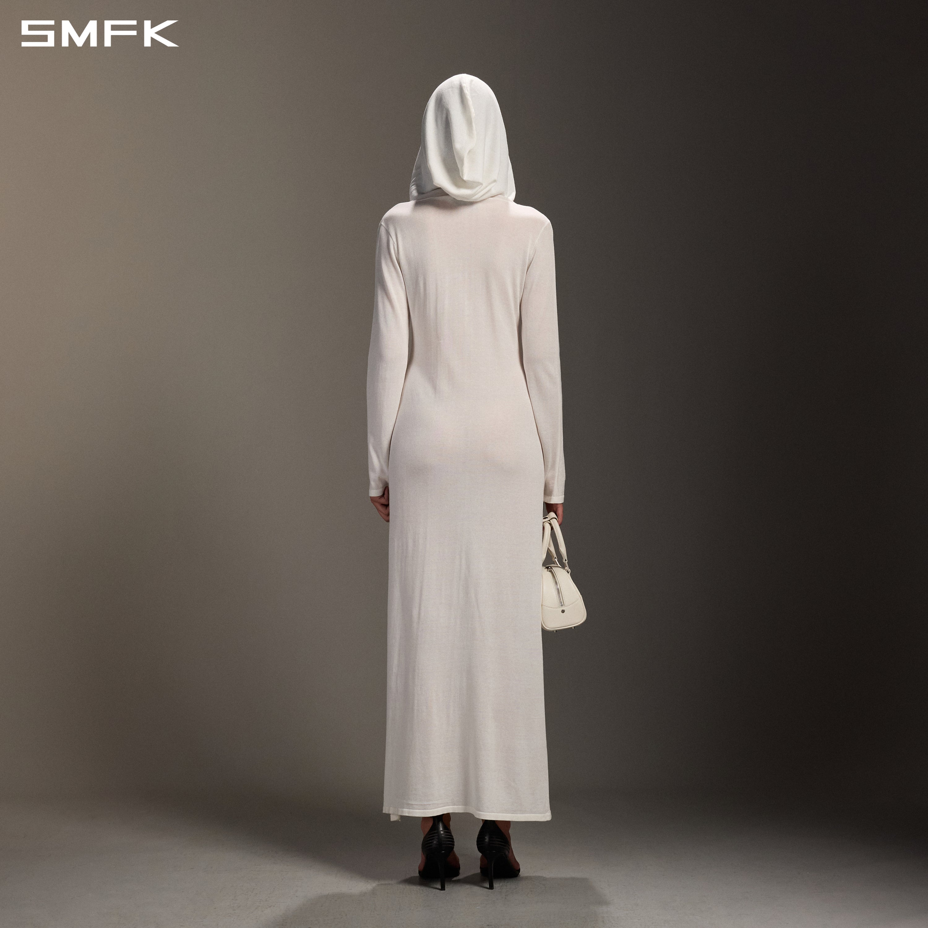 White Hoodie and Long Skirt