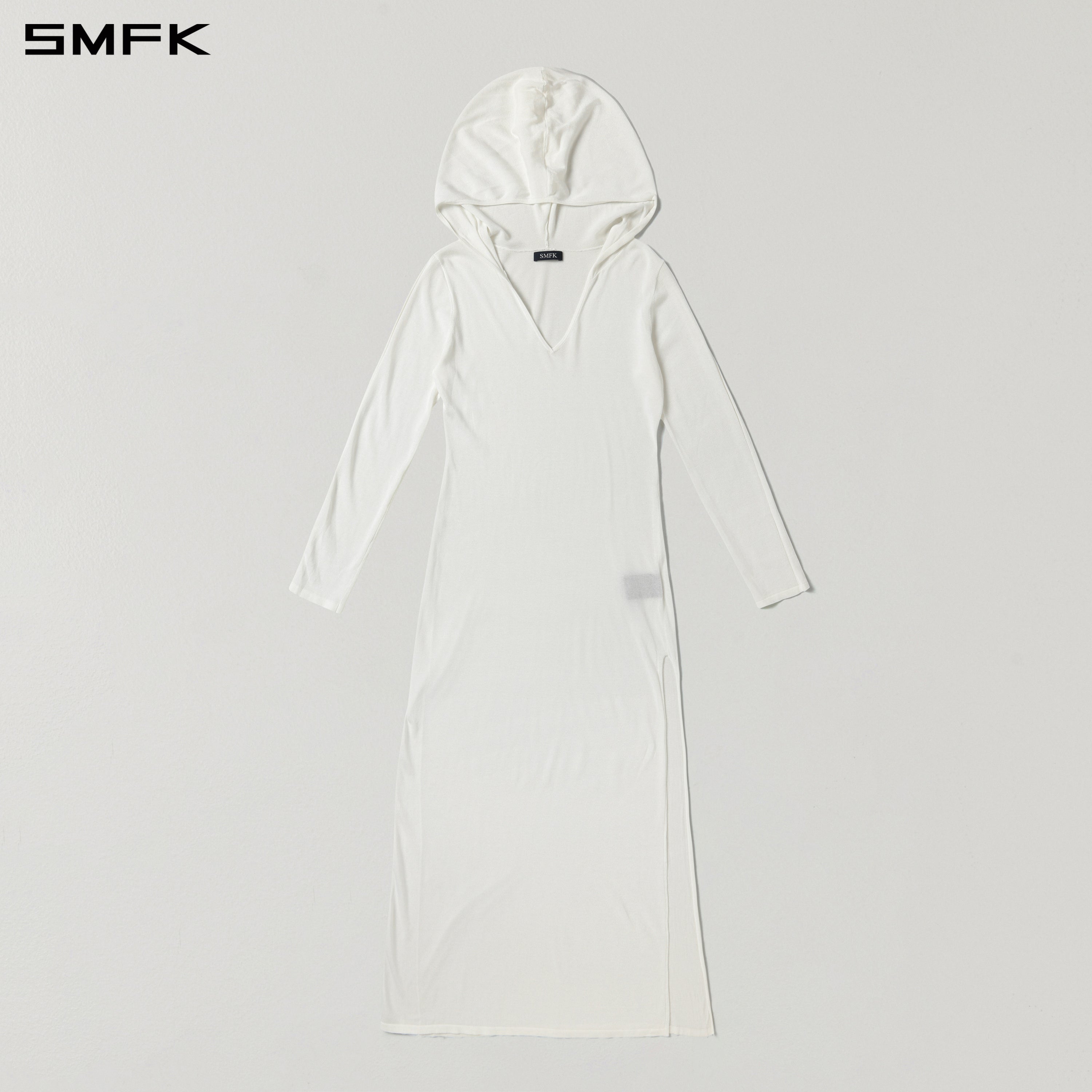 White Hoodie and Long Skirt