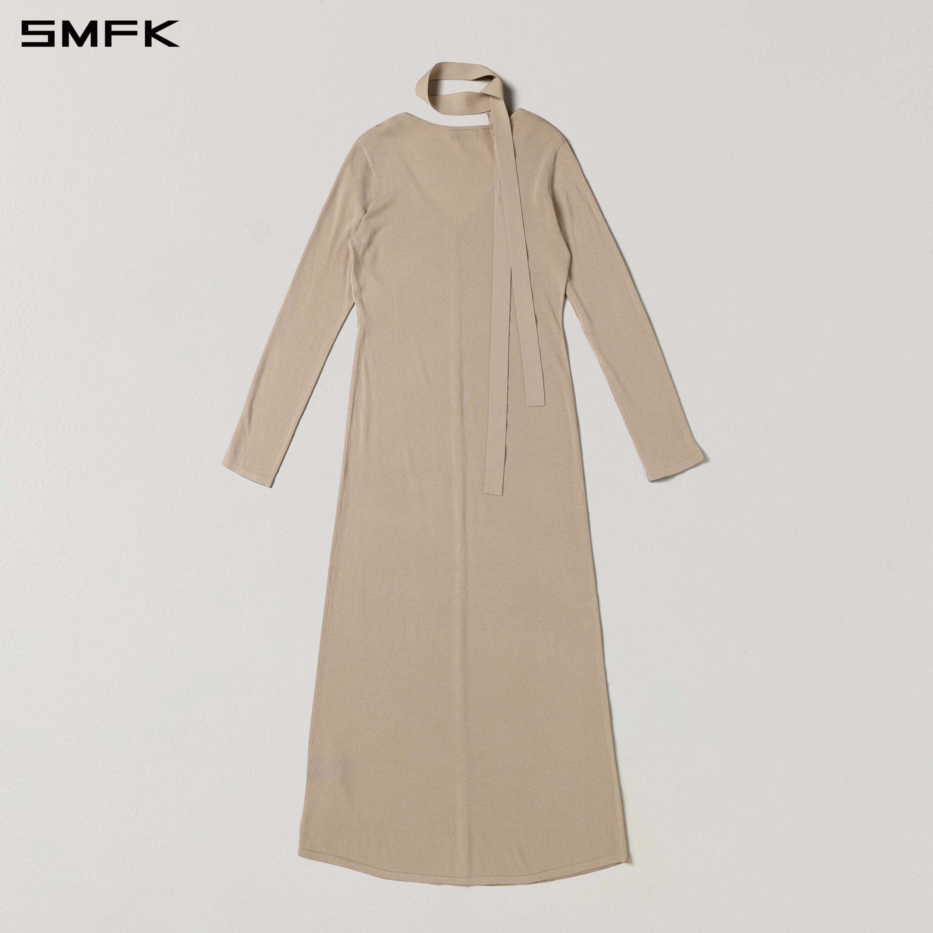 Hoodie Cardigan Long Skirt in Skin Tone