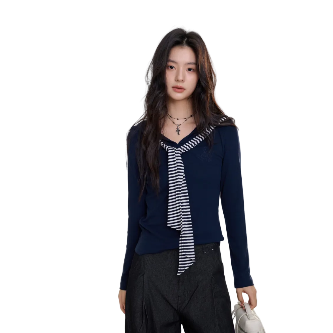 海军领披肩上衣藏青色