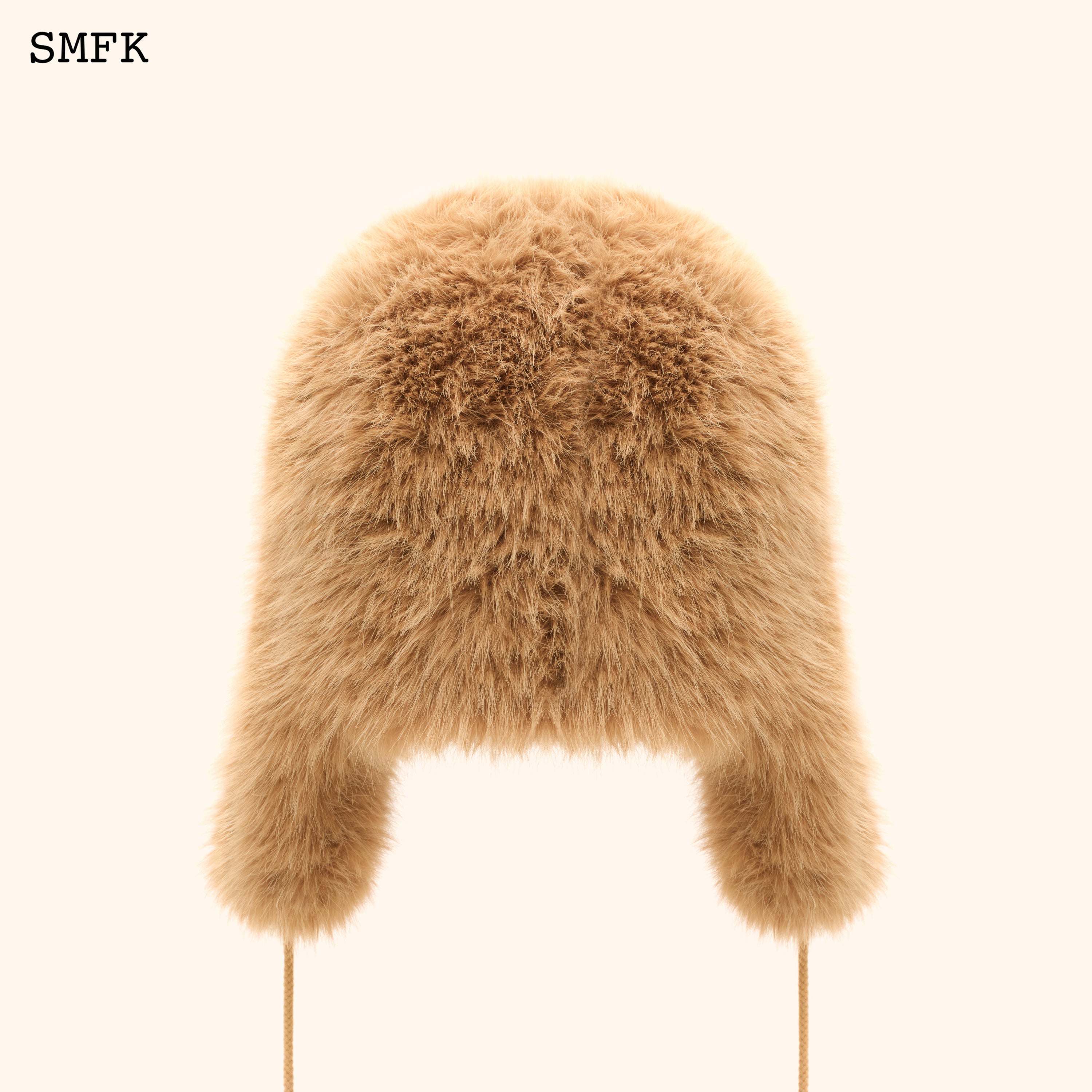 Compass Cross Winter Faux Fur Hat In Wheat