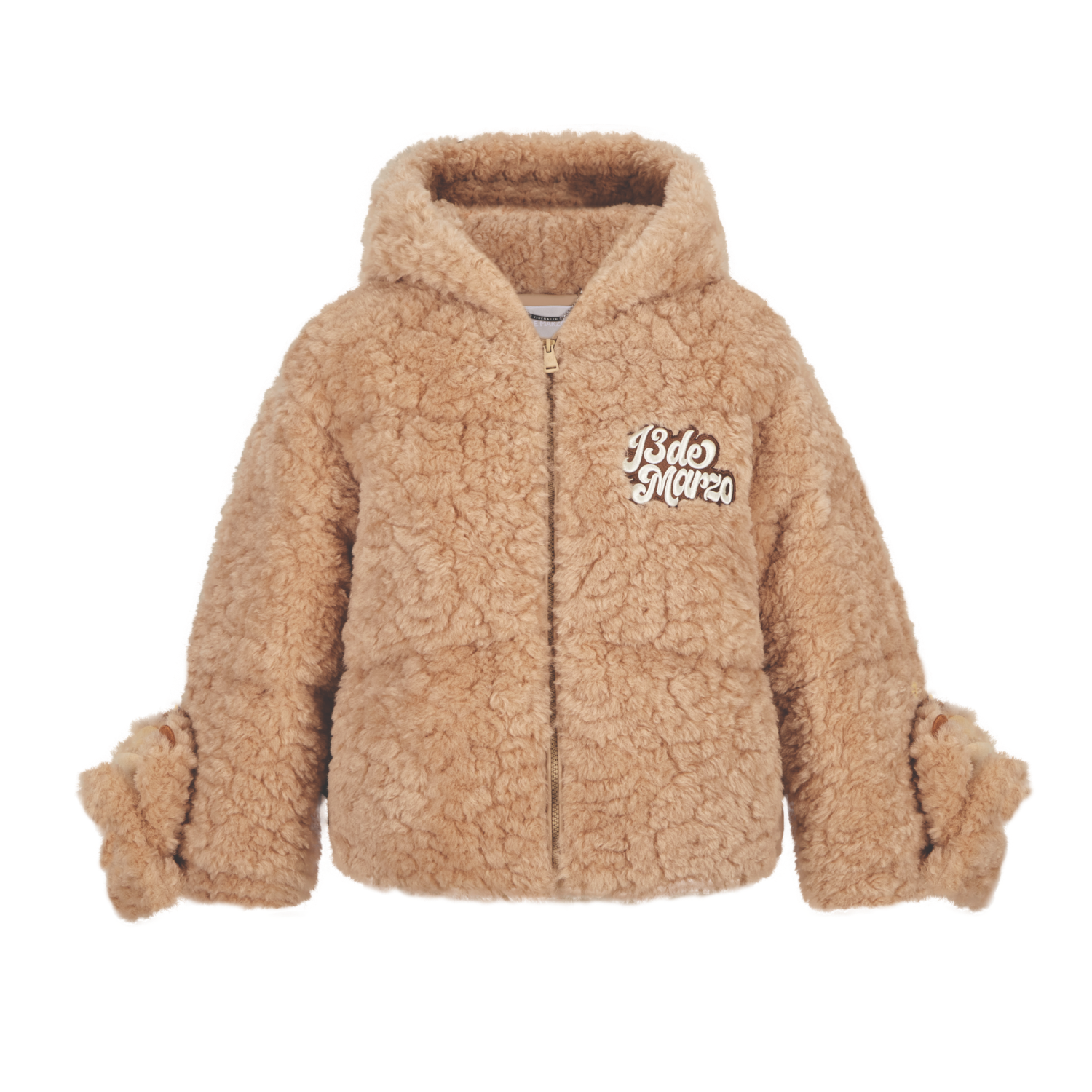 Bear Costume Down Jacket In Brown