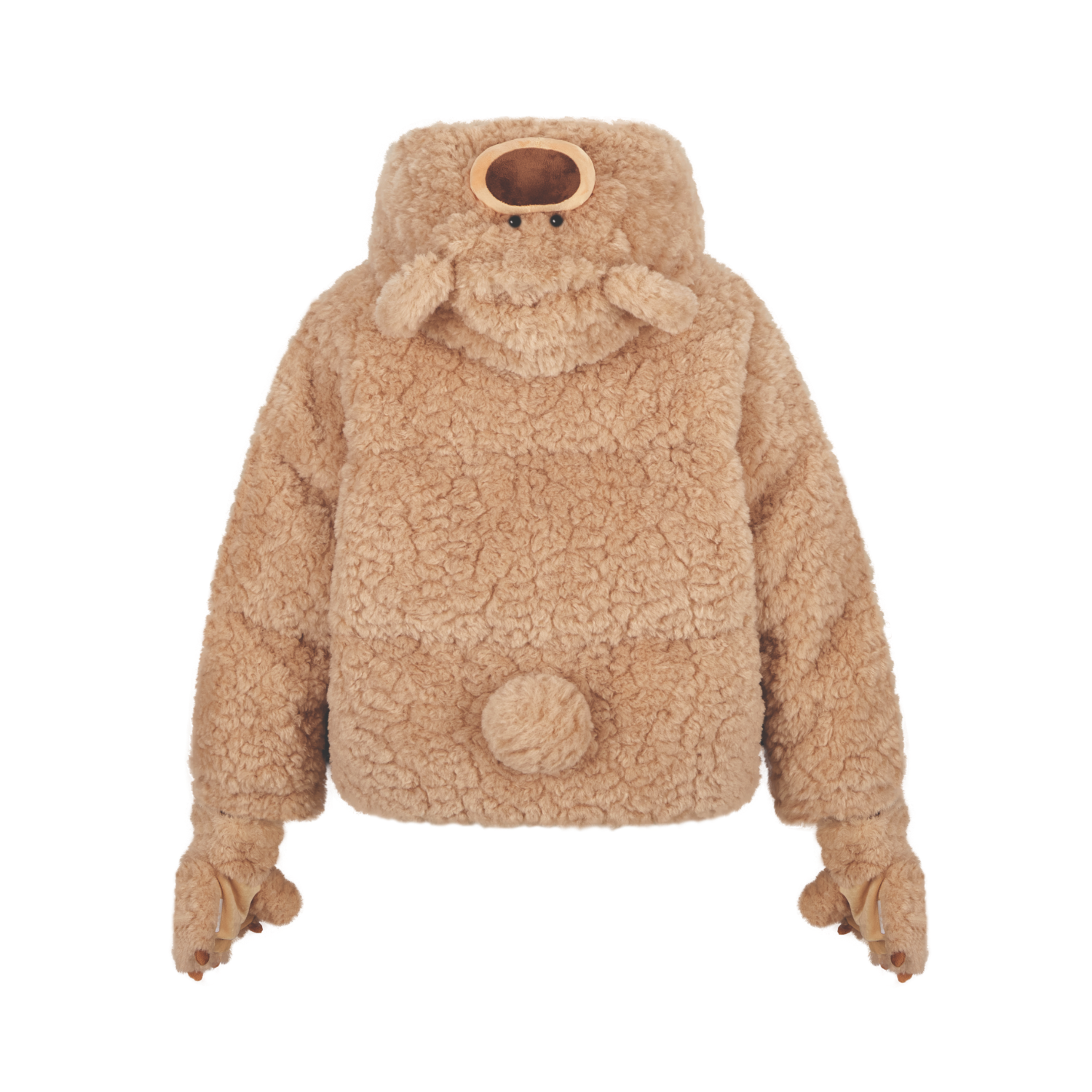 Bear Costume Down Jacket In Brown