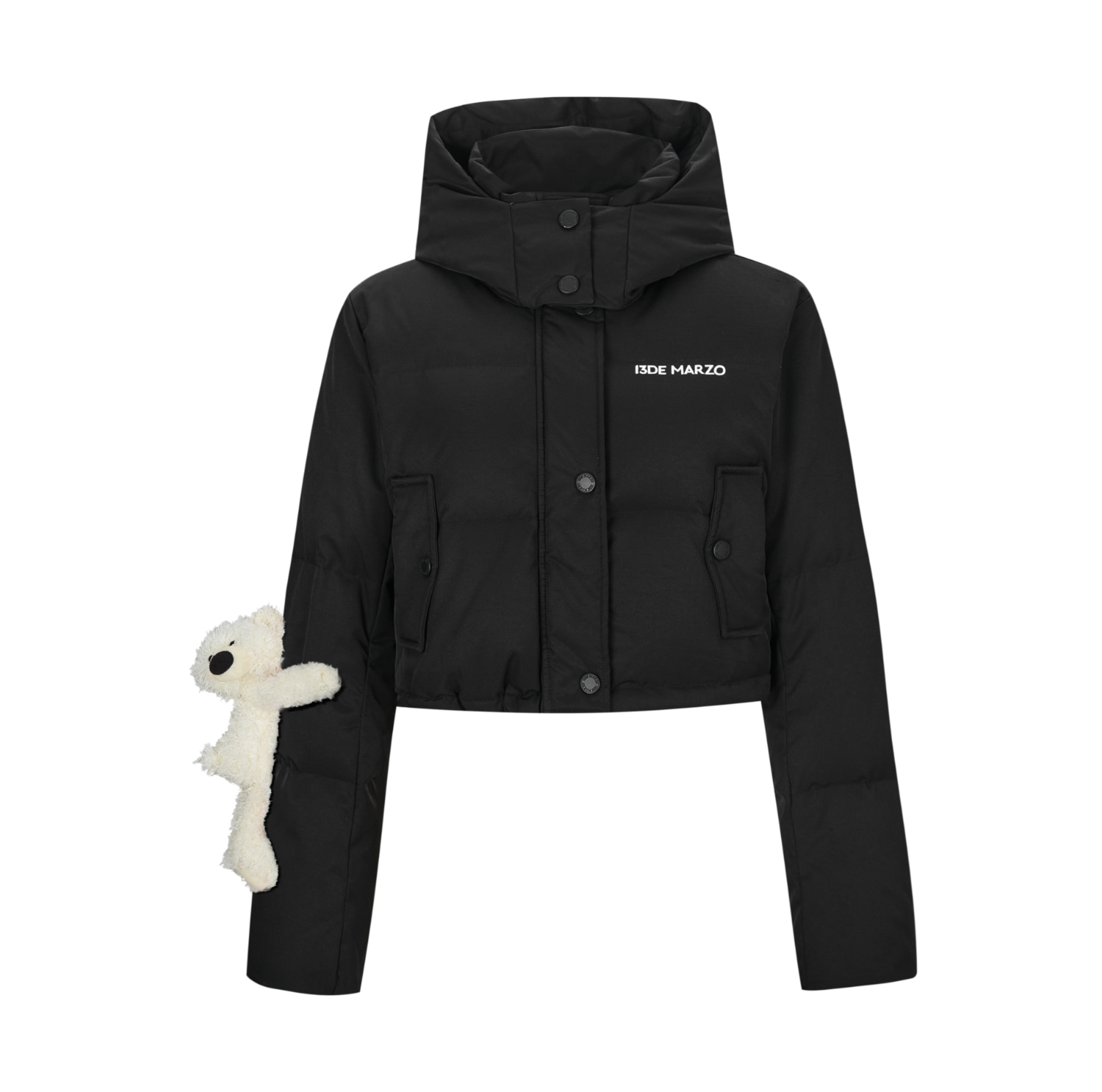 Doozoo Base Down Jacket In Black