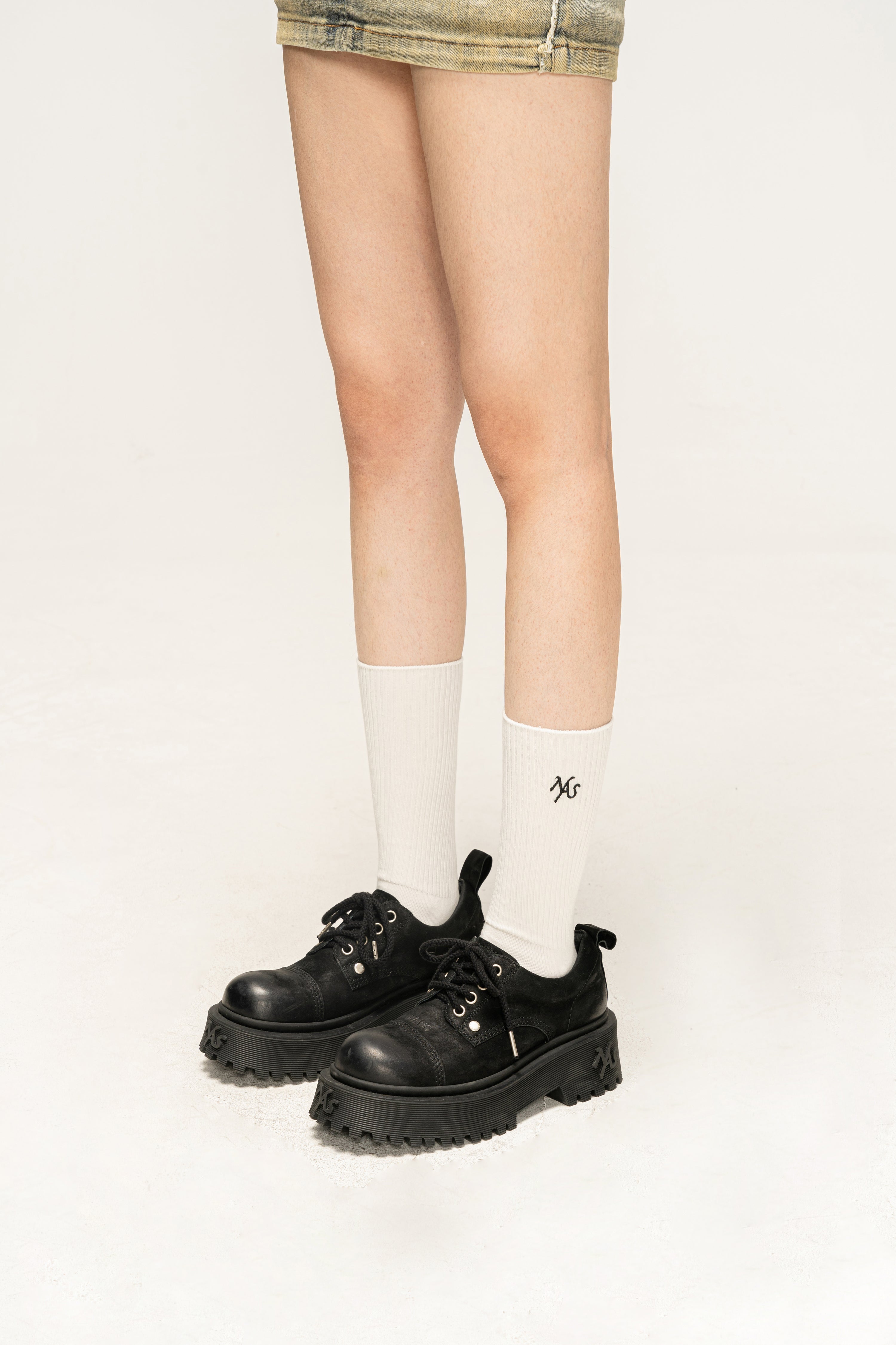 White Classic Loose Anklet Socks