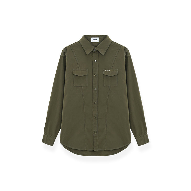 Olive Classic Washed Shirt