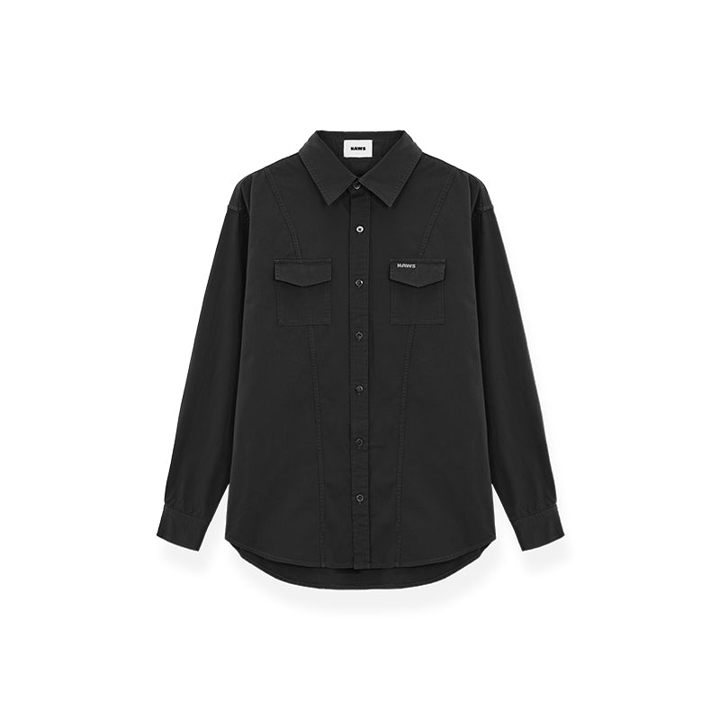 Black Classic Washed Shirt