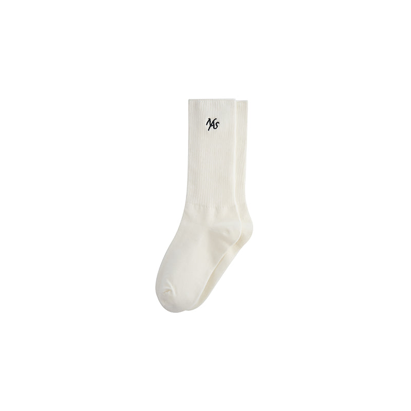 White Classic Loose Anklet Socks