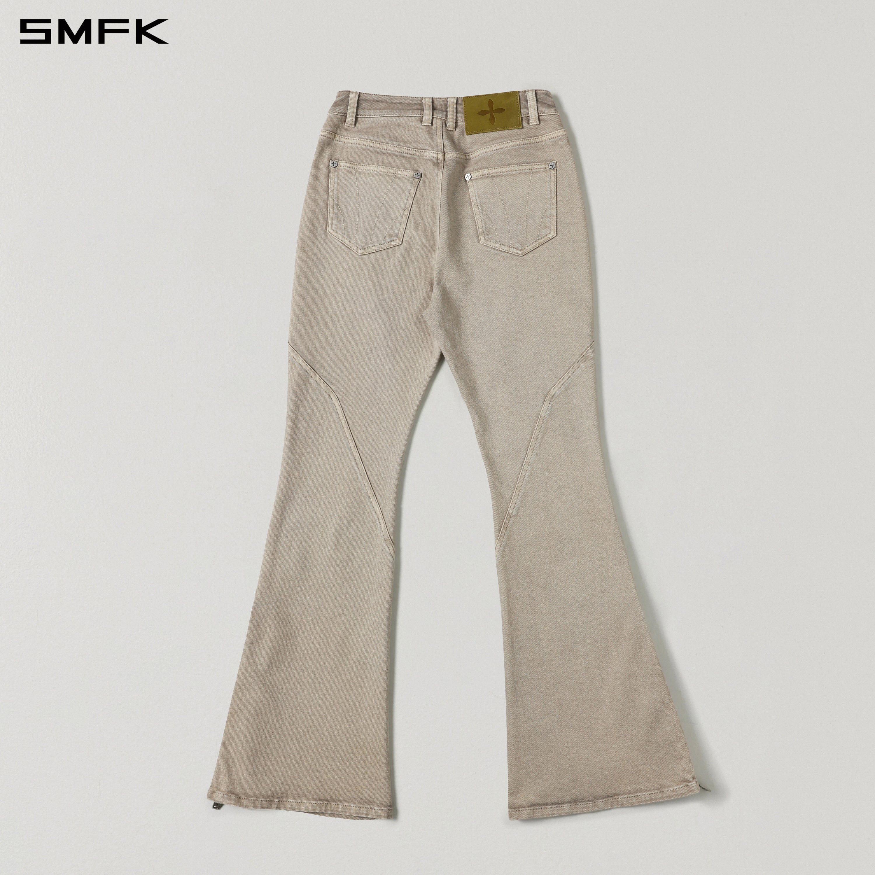 Flared Stretch Jeans in Skin Tone