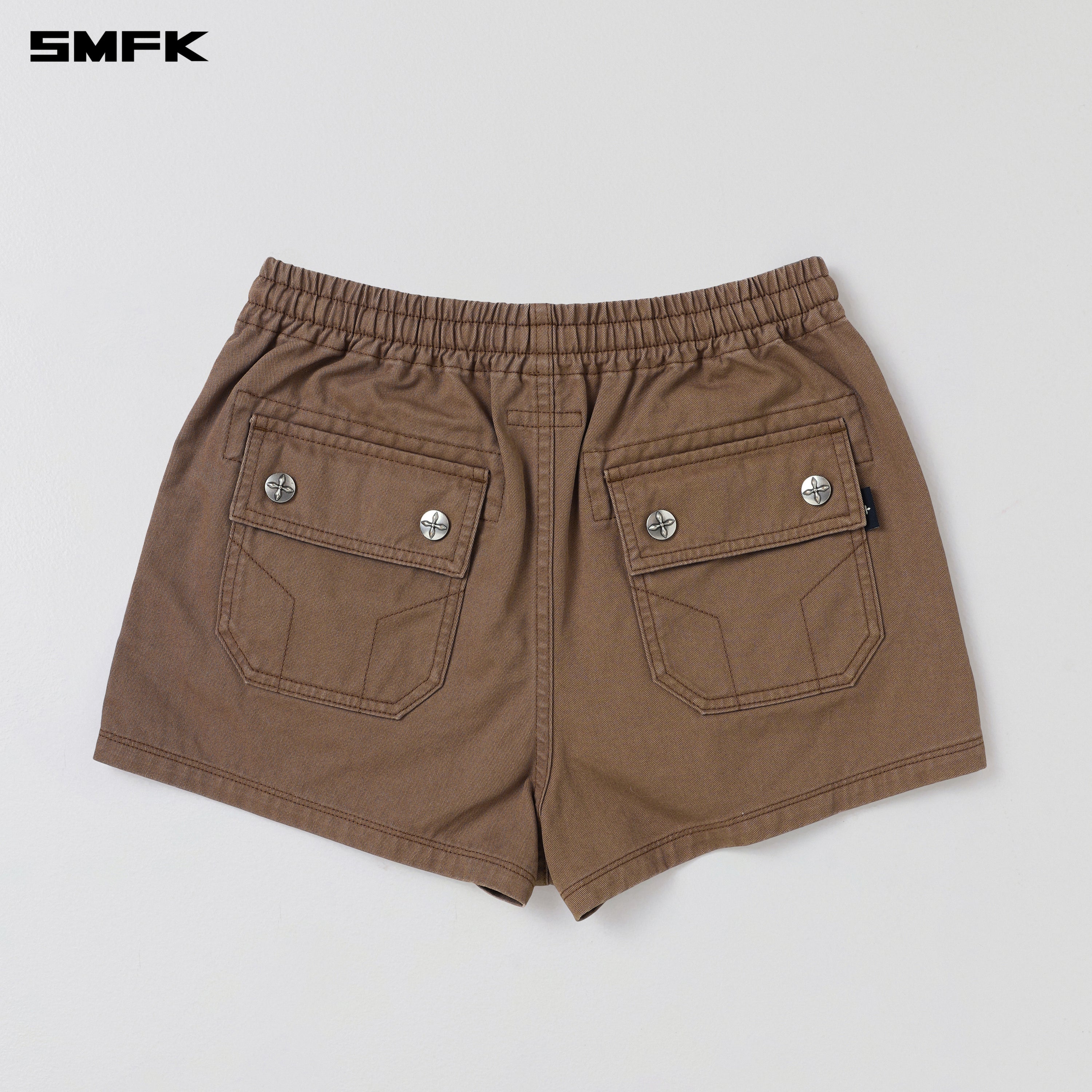 Compass Mode Rise-Up Shorts In Shadow Brown
