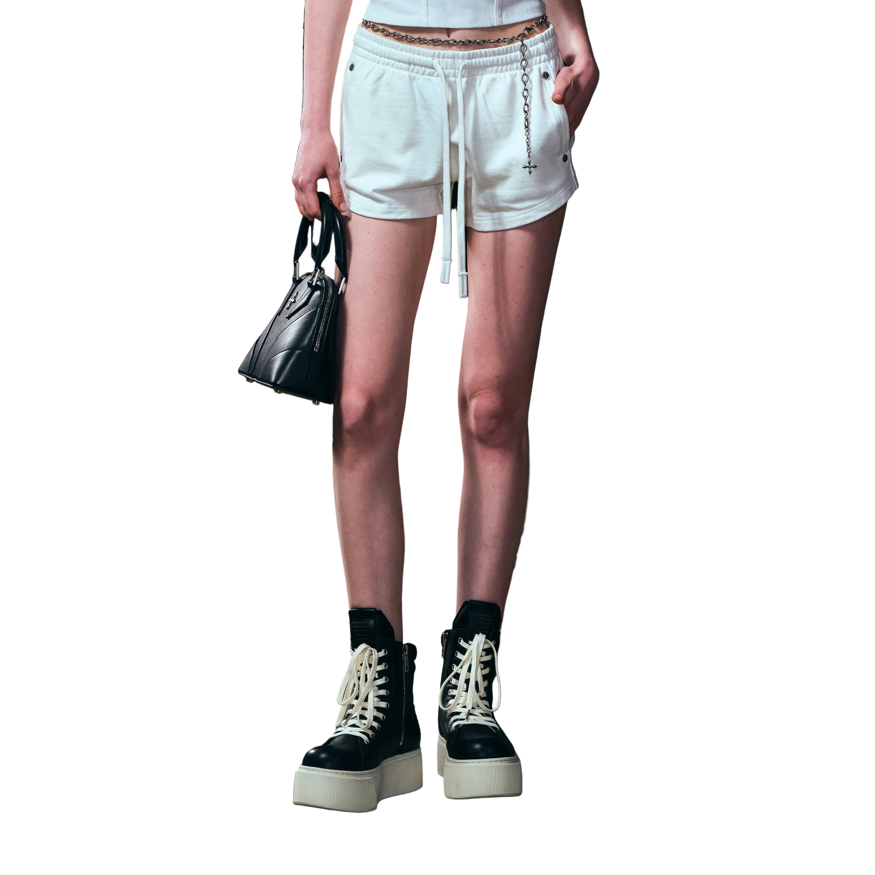 Vintage Muse Tower Sports Pants In Cloud White