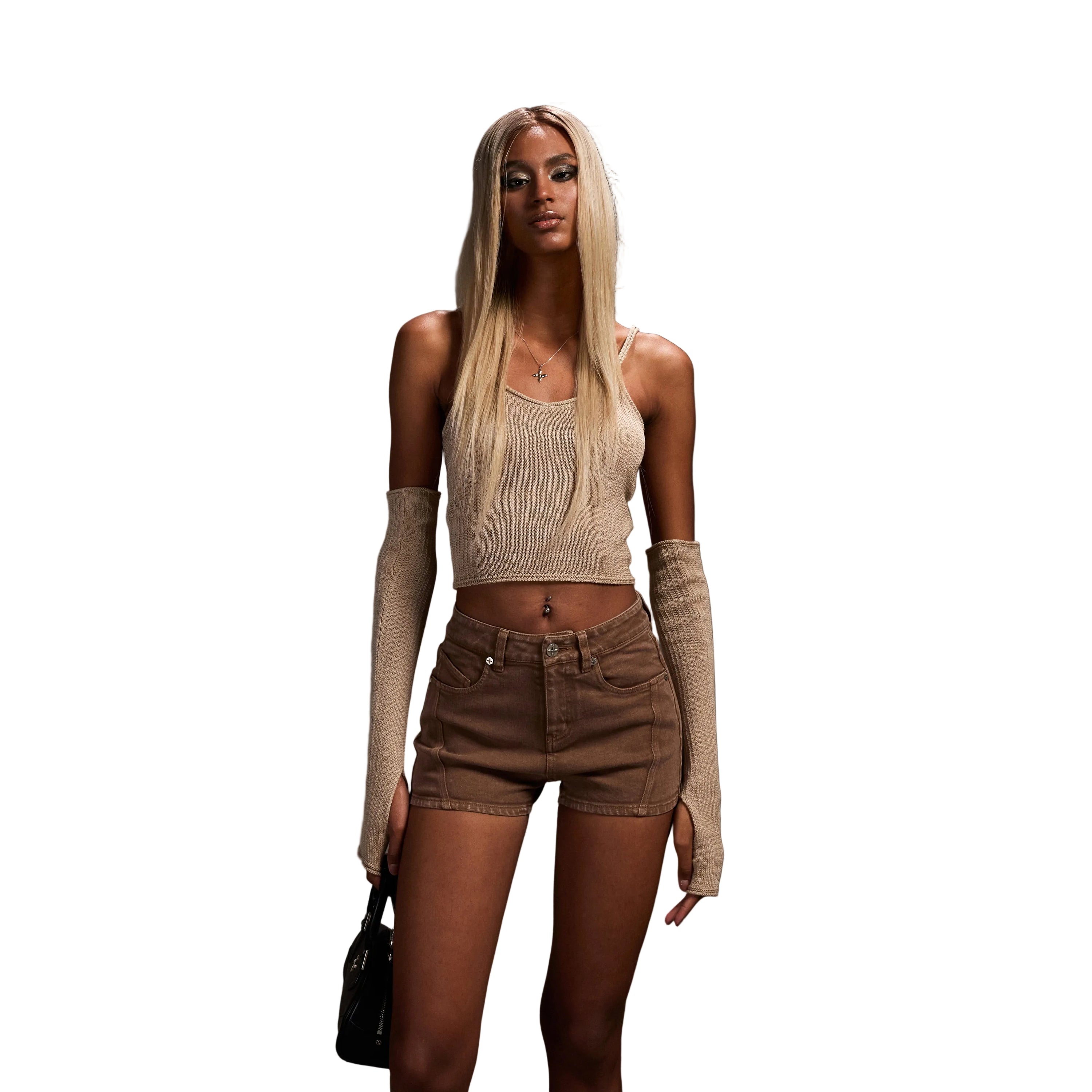 Myth Siren Cruise Knit Camisole Suit in Skin Tone