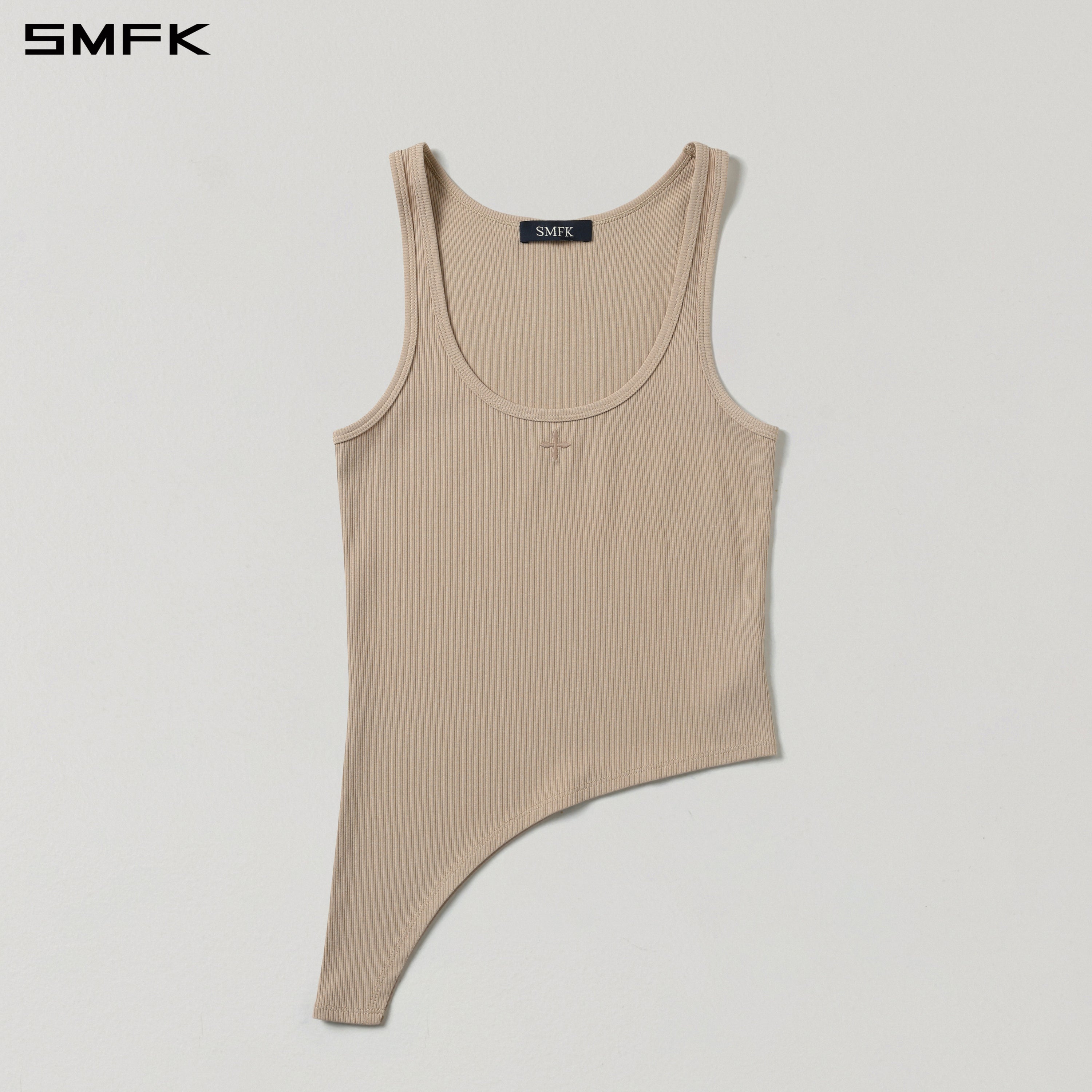 Asymmetrical Vest in Skin Tone