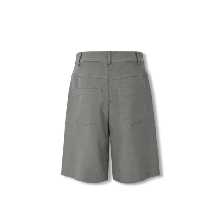 NOT FOR US A - line Waist Suit Shorts in Khaki | MADAX