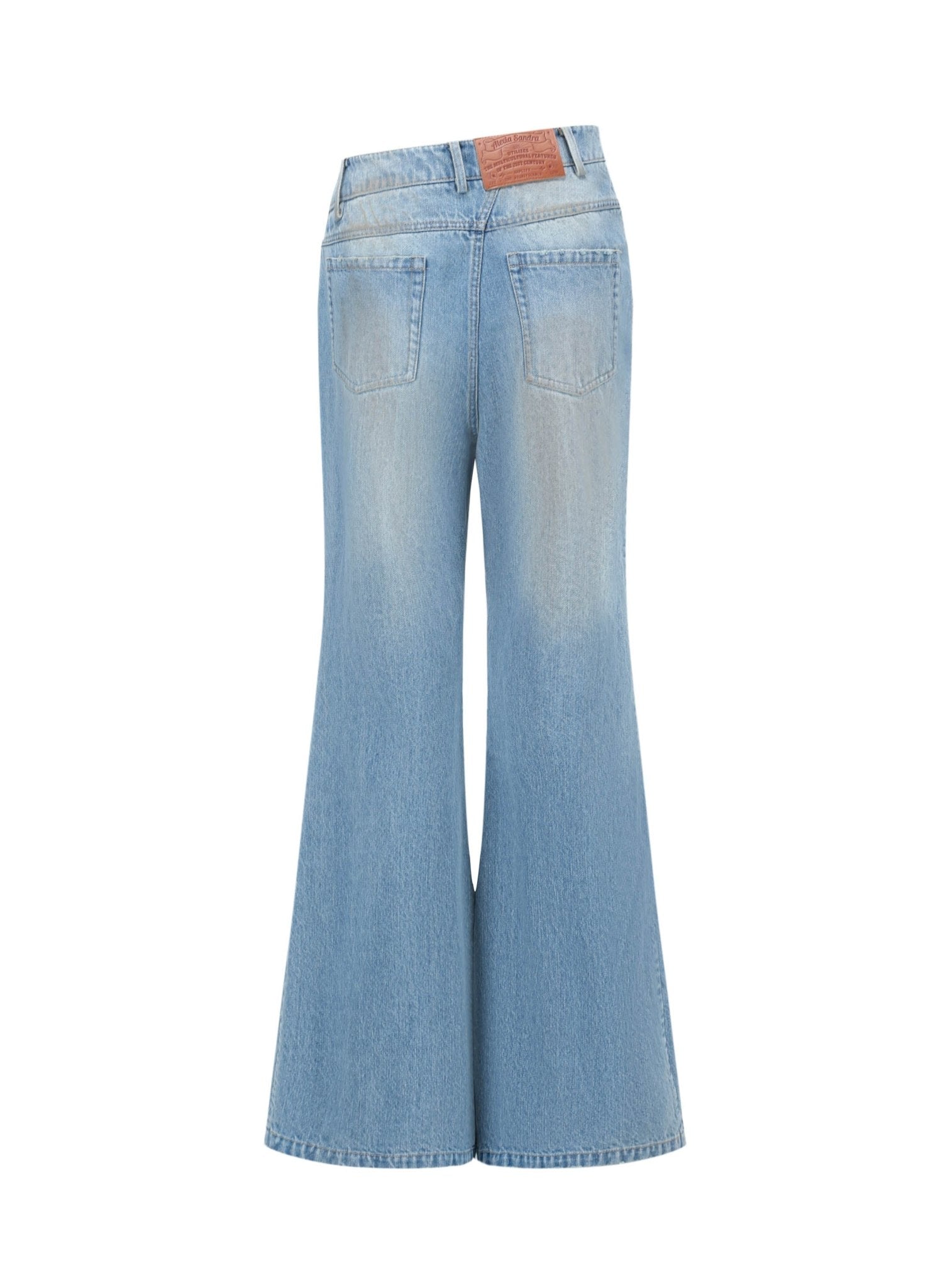 ALEXIA SANDRA Acid Wash Wide Jeans Blue | MADA IN CHINA