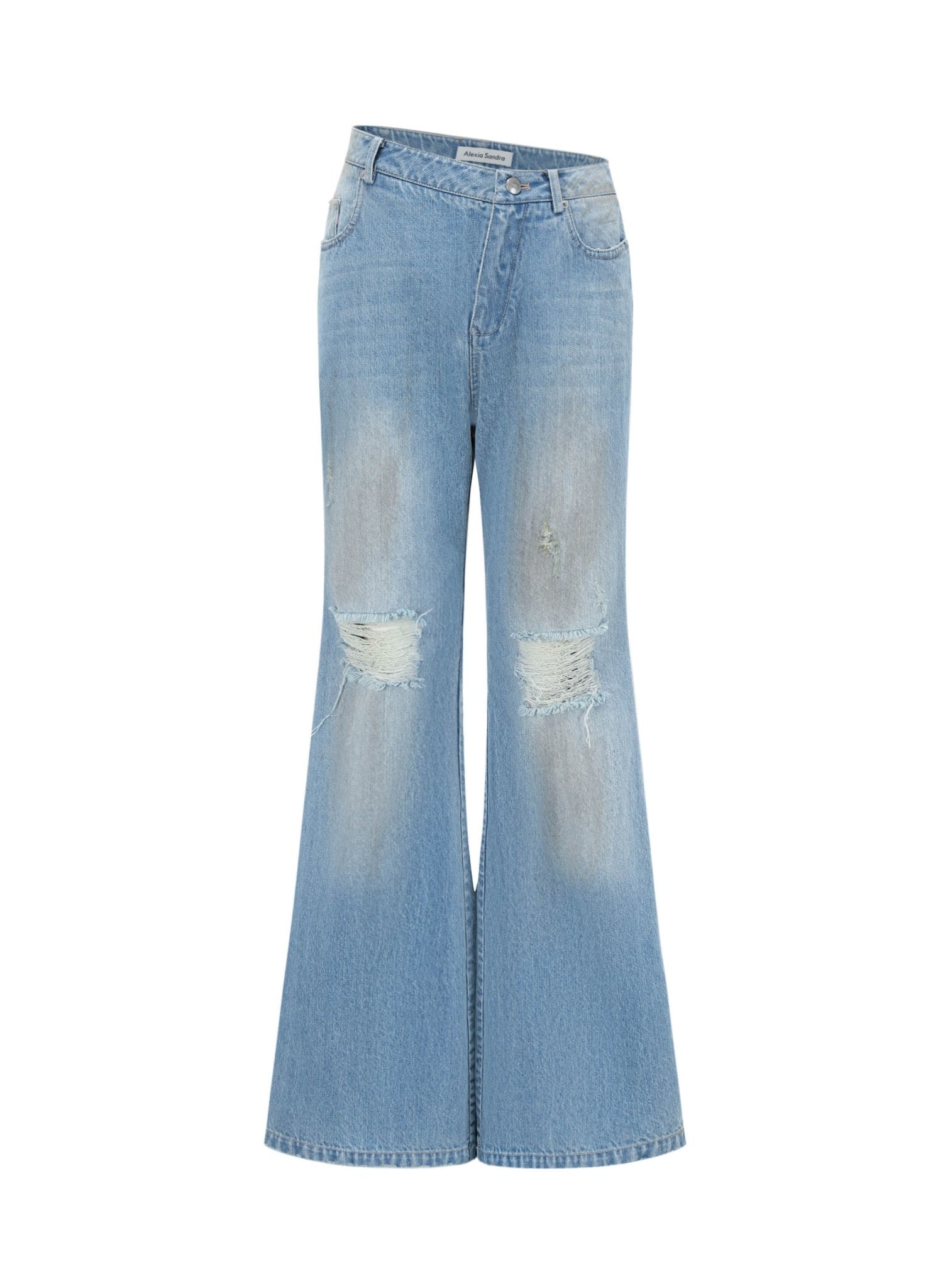 ALEXIA SANDRA Acid Wash Wide Jeans Blue | MADA IN CHINA