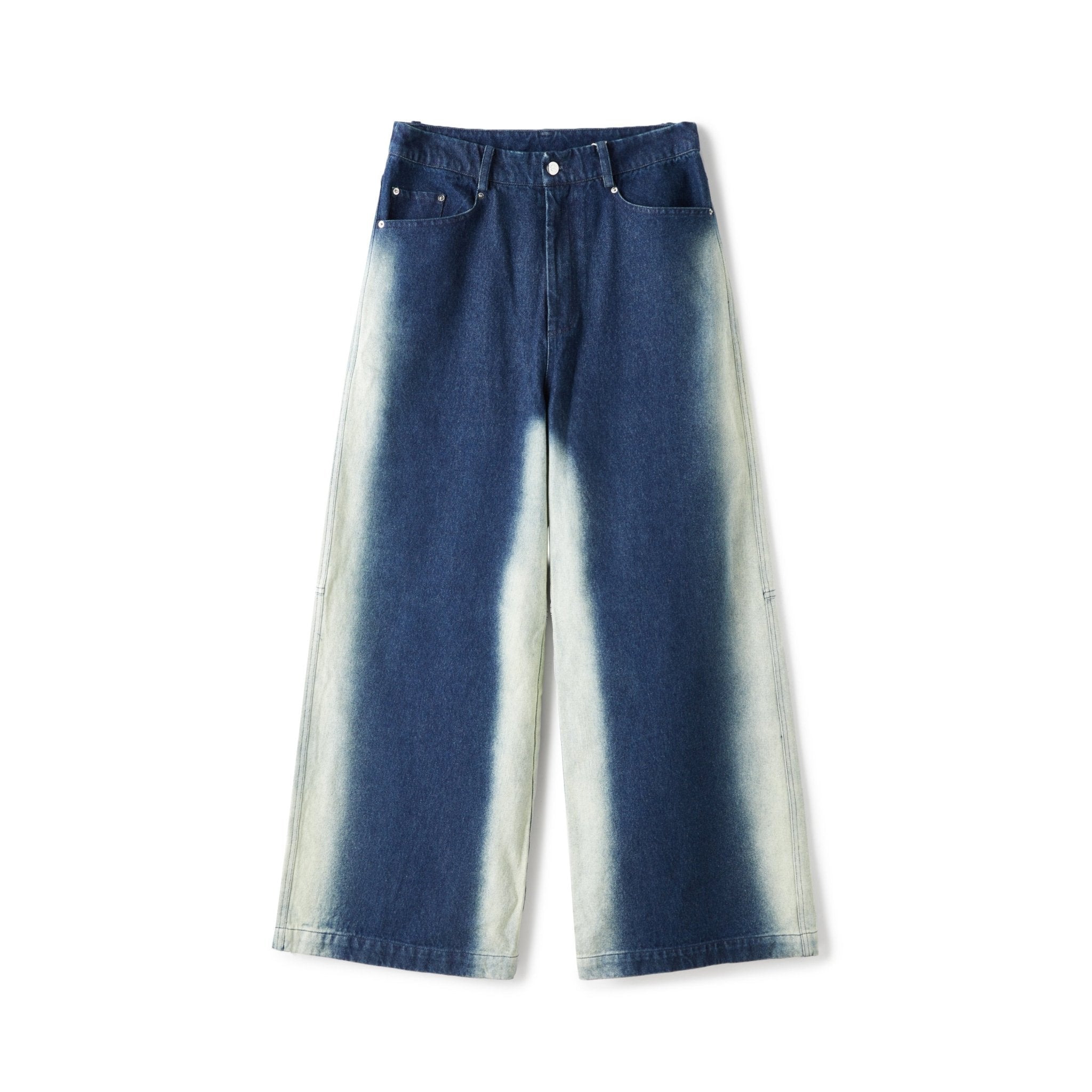 LOST IN ECHO Acid-washed Wide-leg Jeans with Large Pockets | MADA IN CHINA