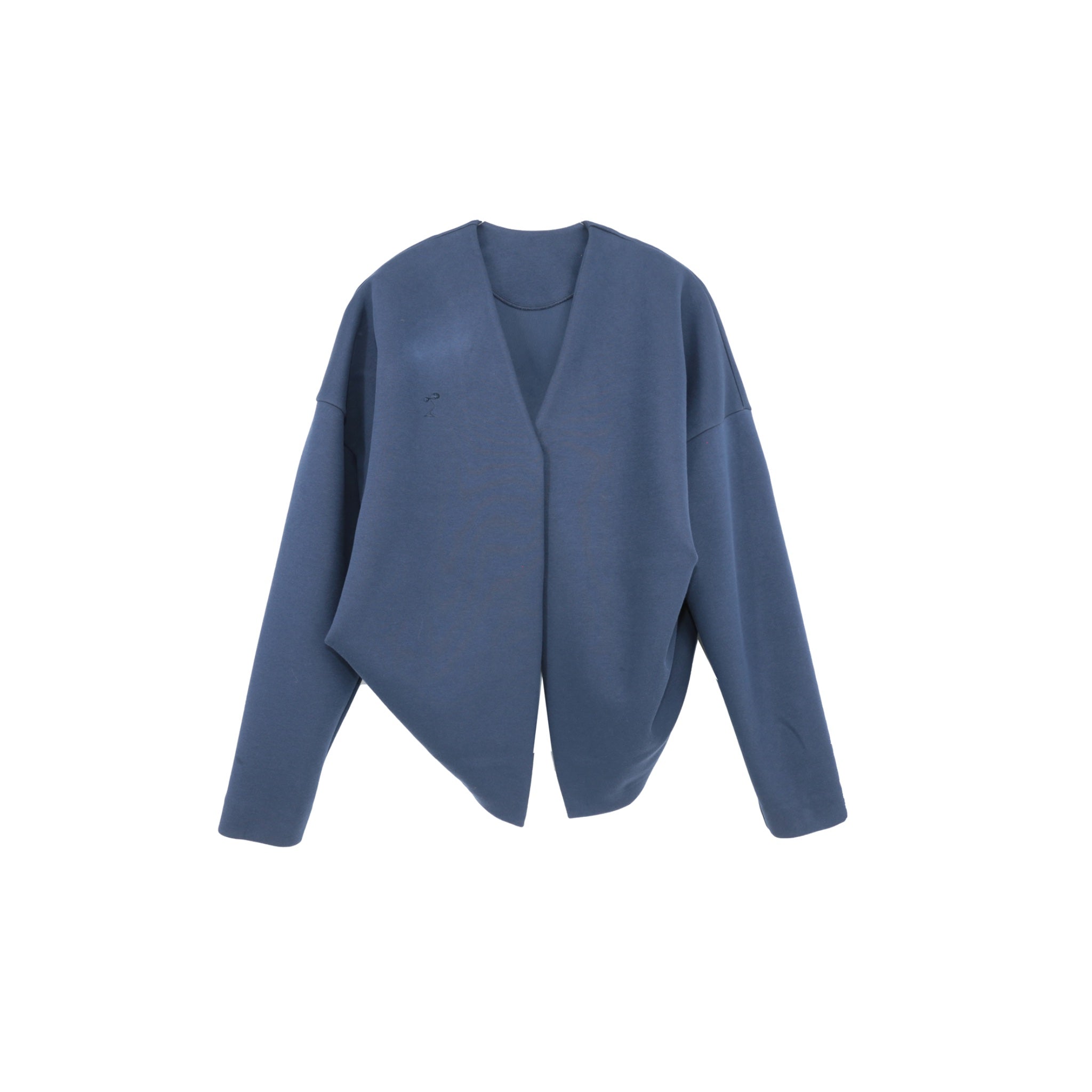 ilEWUOY Air Layer Cardigan Coat in Dark Blue | MADA IN CHINA