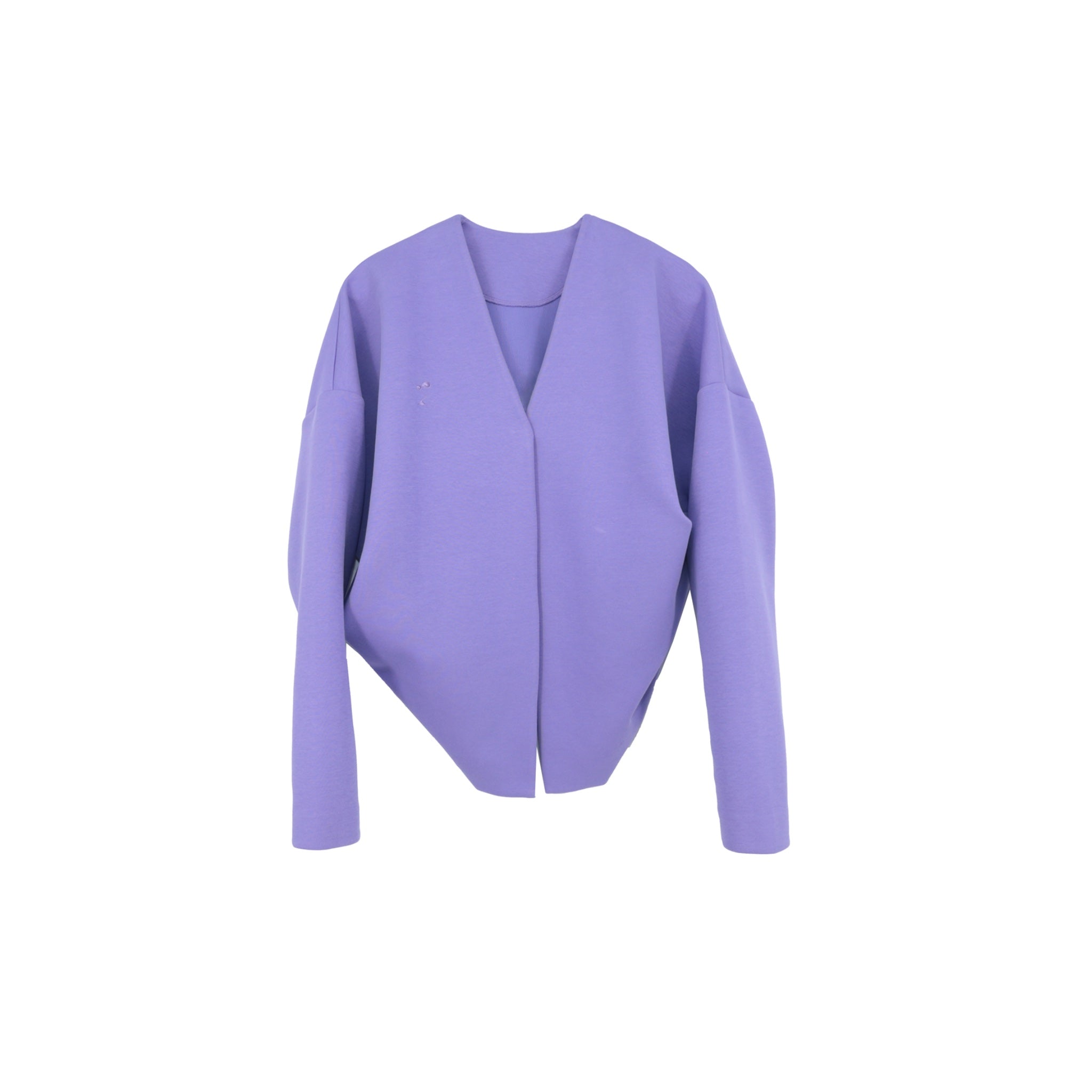 ilEWUOY Air Layer Cardigan Coat in Purple | MADA IN CHINA