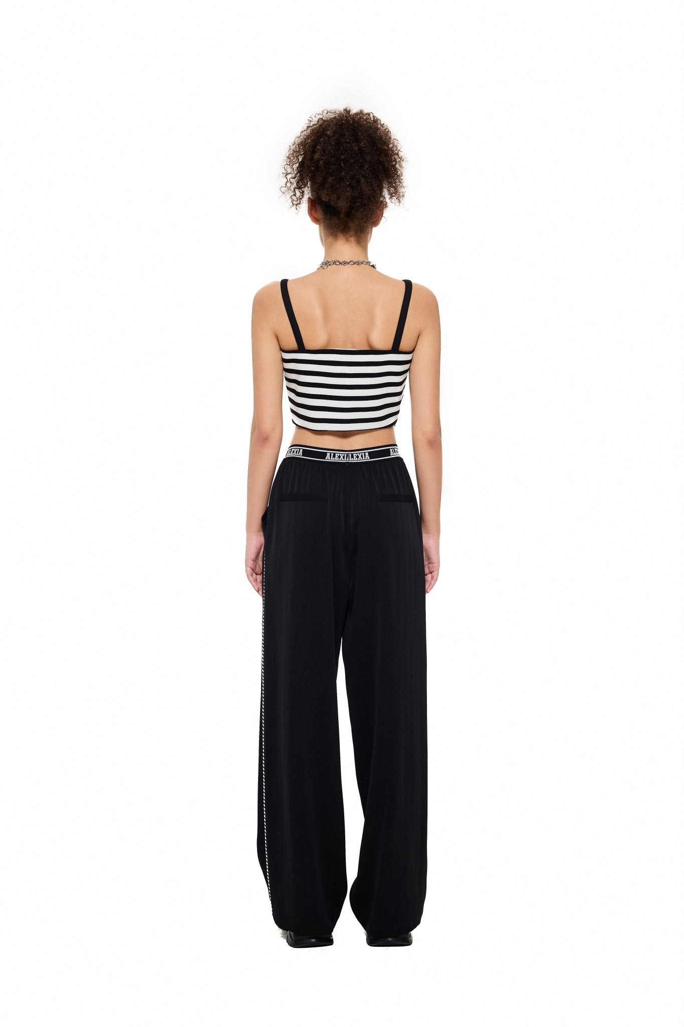 Alexia Sandra Alexia High - Waist Wide - Leg Trousers in Black | MADA IN CHINA