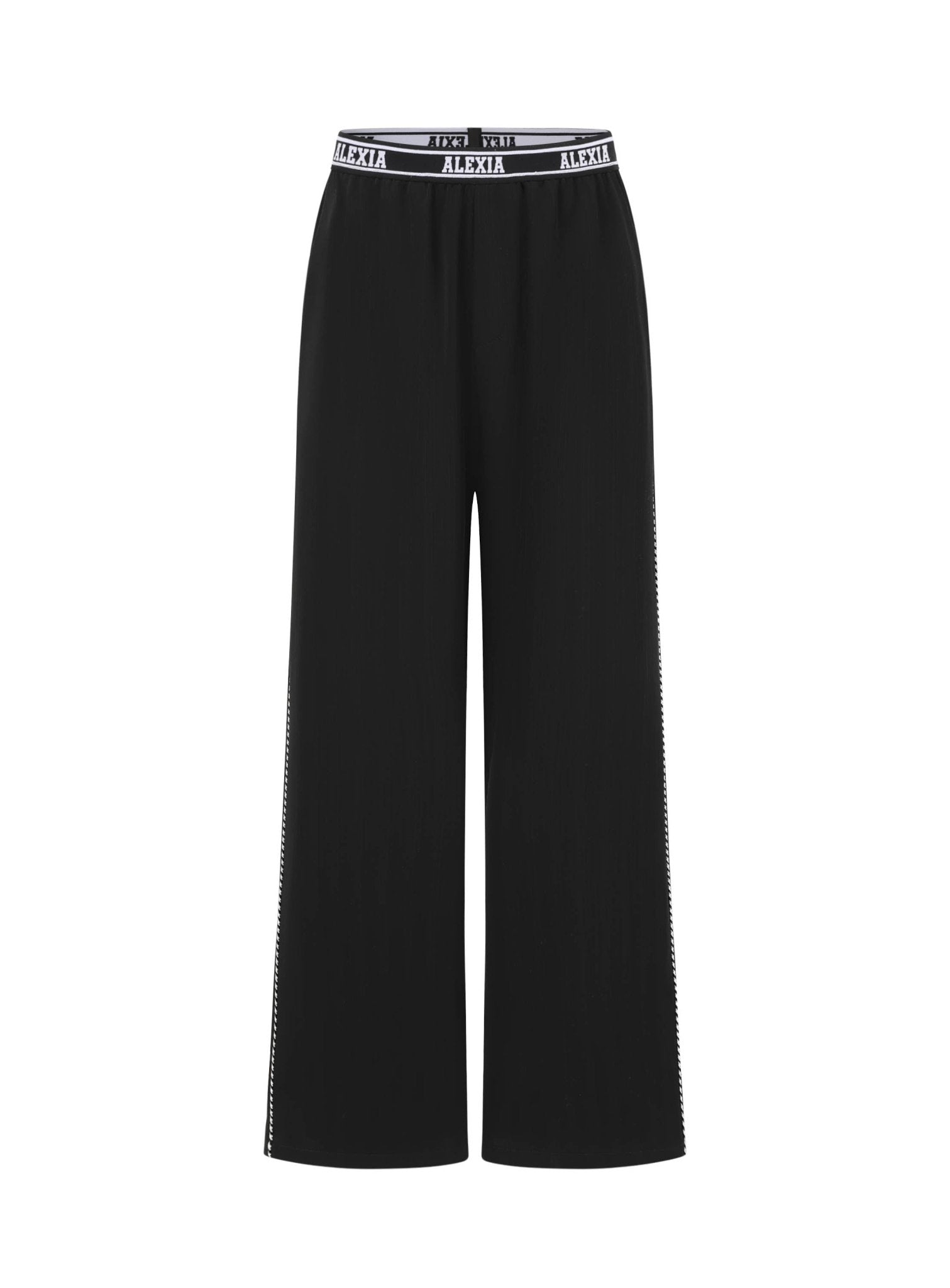 Alexia Sandra Alexia High - Waist Wide - Leg Trousers in Black | MADA IN CHINA