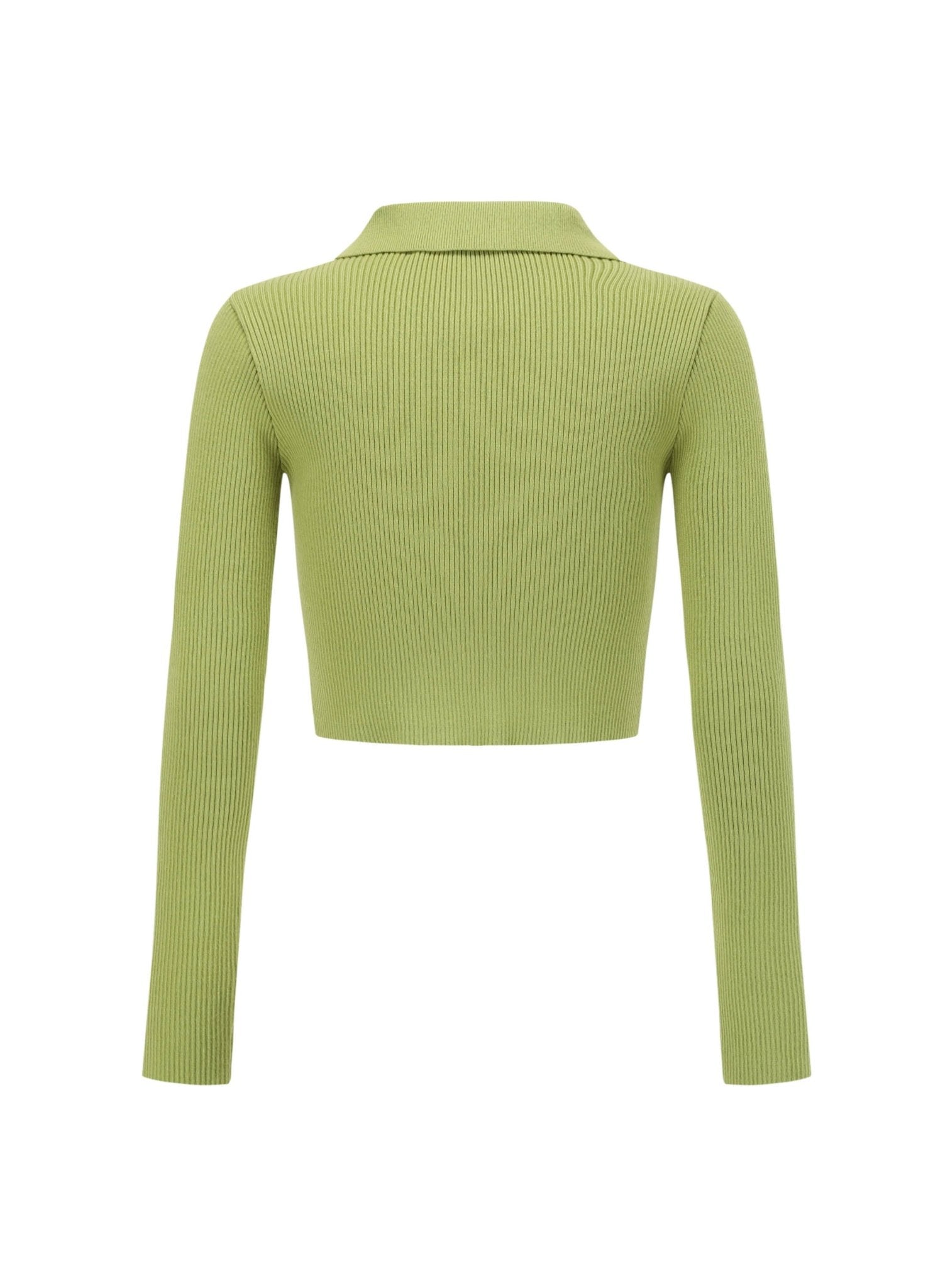 ALEXIA SANDRA Alexia Zipped Knitted Cardigan Green | MADA IN CHINA