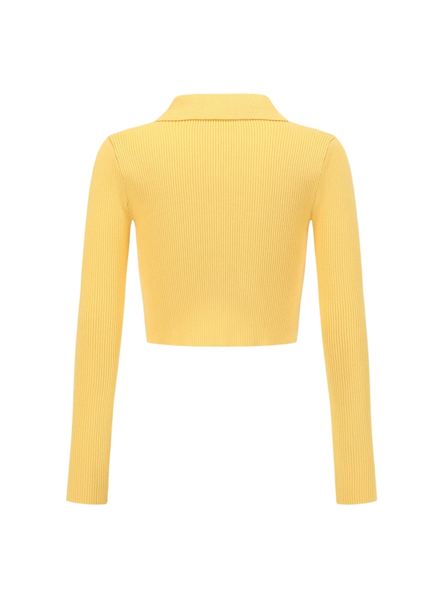 ALEXIA SANDRA Alexia Zipped Knitted Cardigan Yellow | MADA IN CHINA