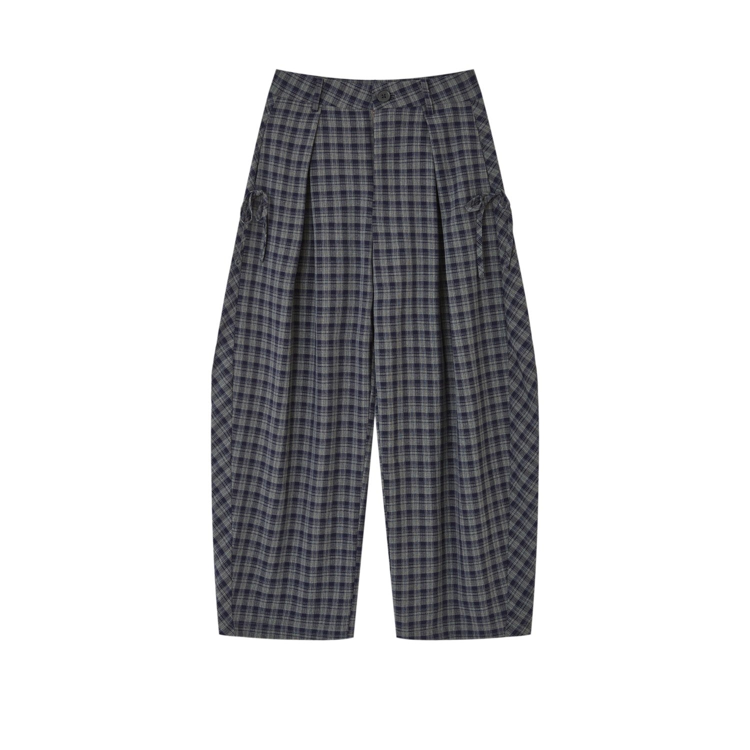 SOMESOWE American Wide - leg Scimitar Pants In Plaid | MADAX