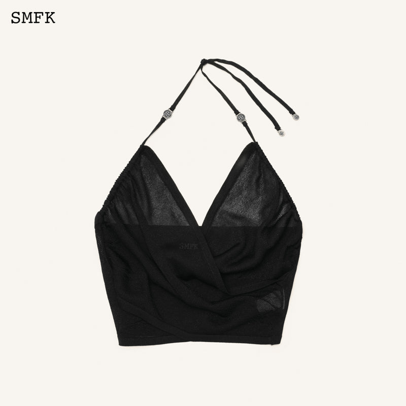 SMFK Ancient Myth Beach Halter-Neck Vest Top Black | MADA IN CHINA