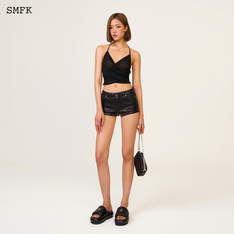 SMFK Ancient Myth Beach Halter-Neck Vest Top Black | MADA IN CHINA