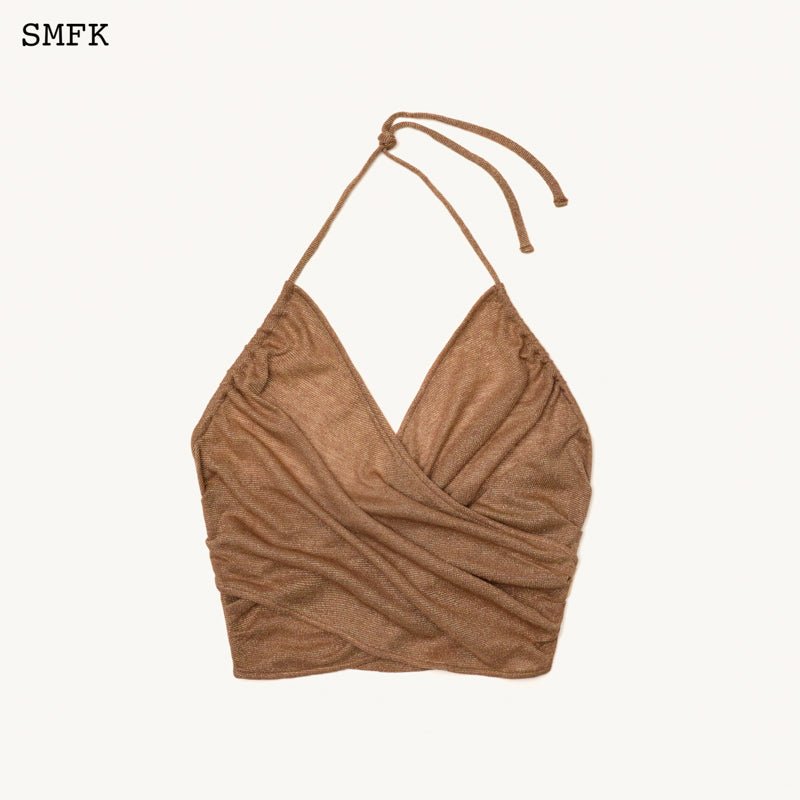 SMFK Ancient Myth Beach Halter-Neck Vest Top Golden | MADA IN CHINA