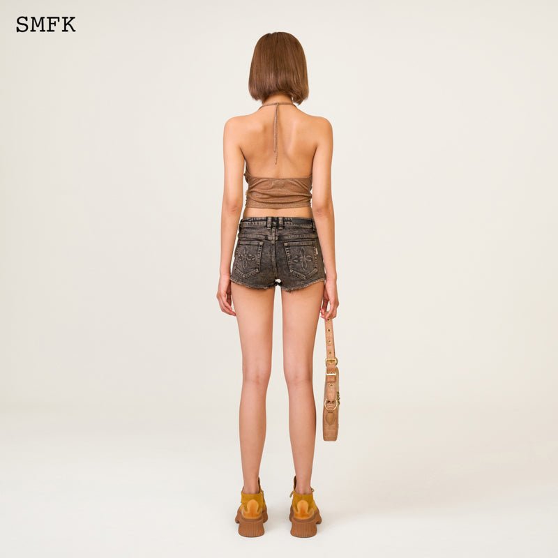 SMFK Ancient Myth Beach Halter-Neck Vest Top Golden | MADA IN CHINA