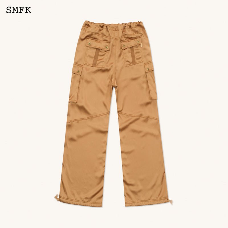 SMFK Ancient Myth Gold Snake Satin Vintage Paratrooper Pants | MADA IN CHINA