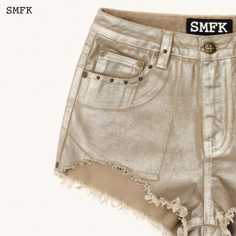 SMFK Ancient Myth Golden Snake Short Jeans | MADA IN CHINA