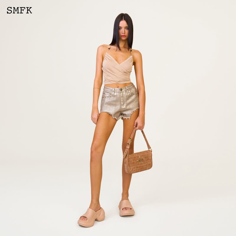 SMFK Ancient Myth Golden Snake Short Jeans | MADA IN CHINA