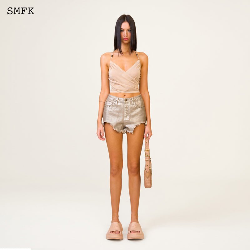 SMFK Ancient Myth Golden Snake Short Jeans | MADA IN CHINA