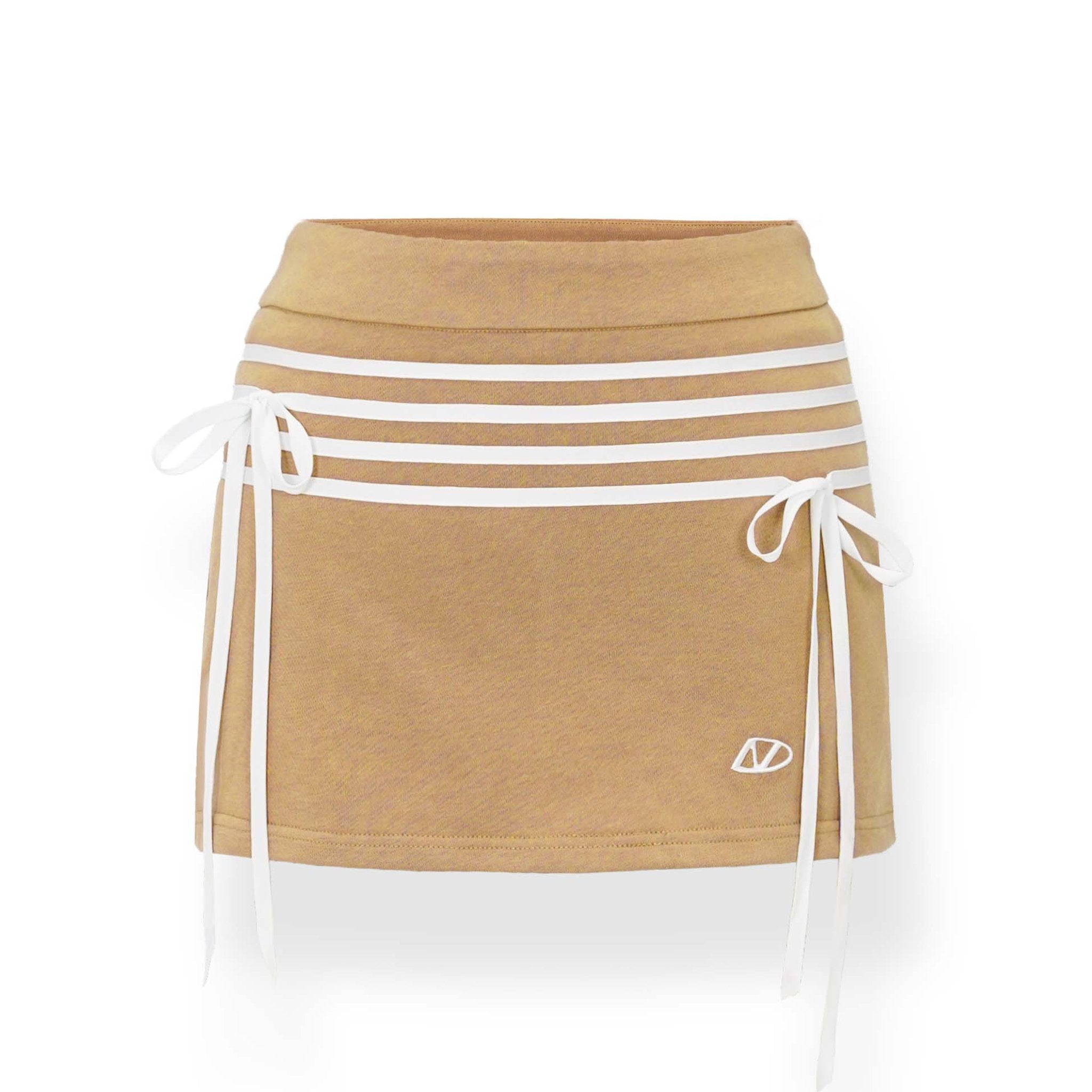 NAWS Appliqued Striped Color - Crossing Sports Skirt Brown | MADA IN CHINA