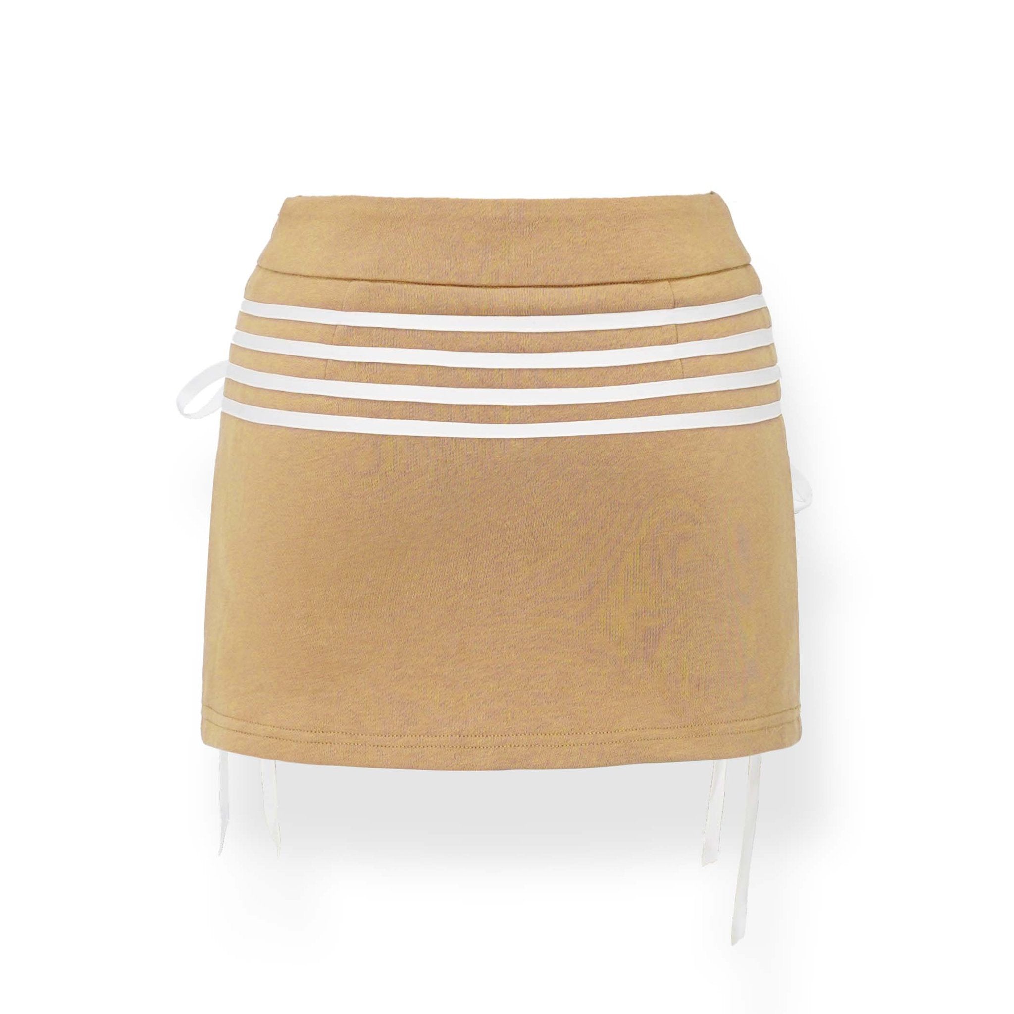 NAWS Appliqued Striped Color - Crossing Sports Skirt Brown | MADA IN CHINA