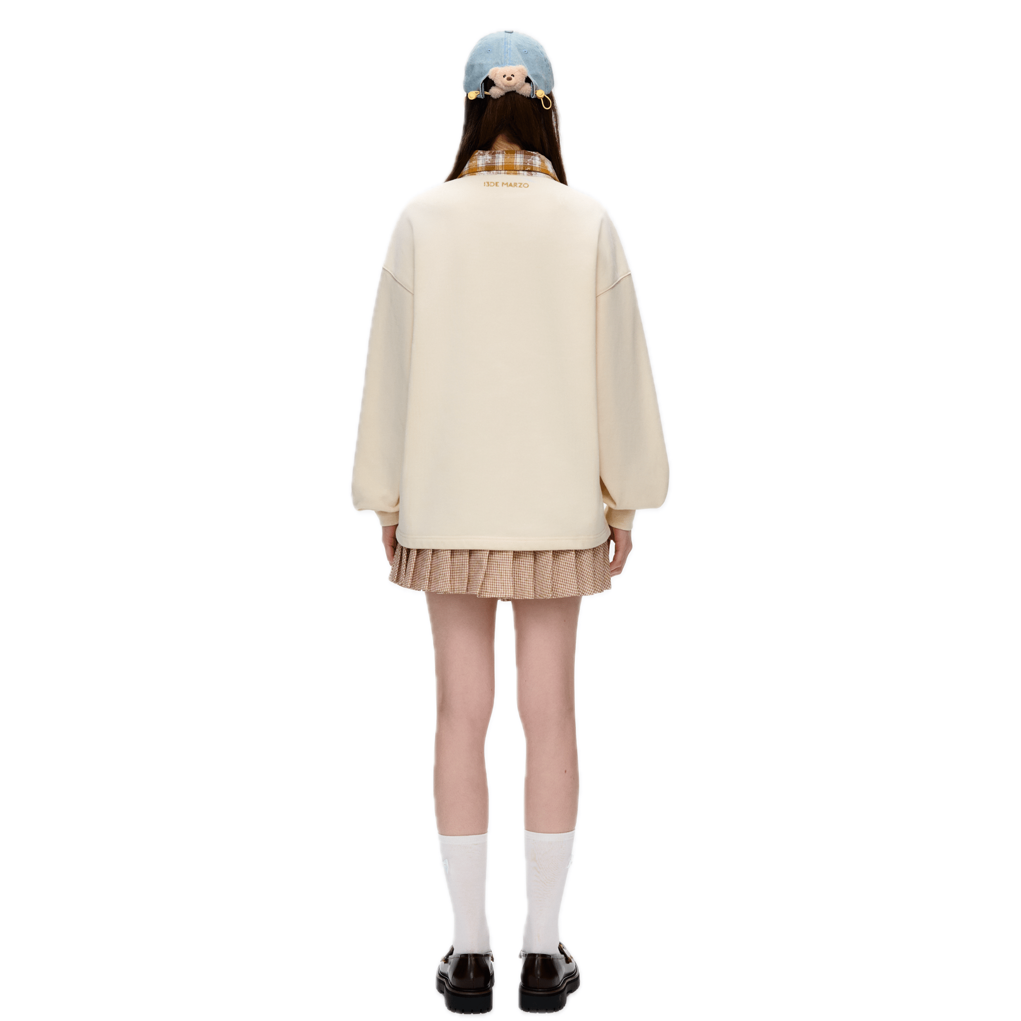 13DE MARZO Apricot - colored 3D Bear Hooded Pullover Sweatshirt | MADAX