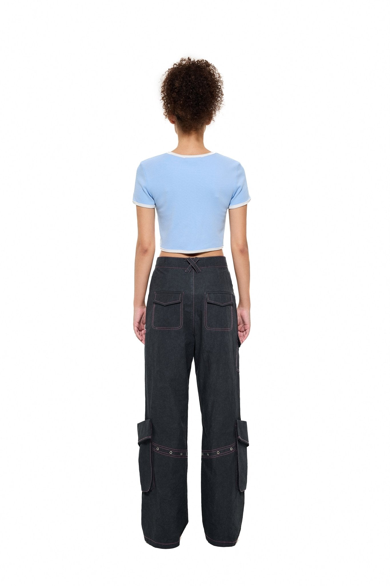 Alexia Sandra AS Cropped T - Shirt in Blue | MADA IN CHINA