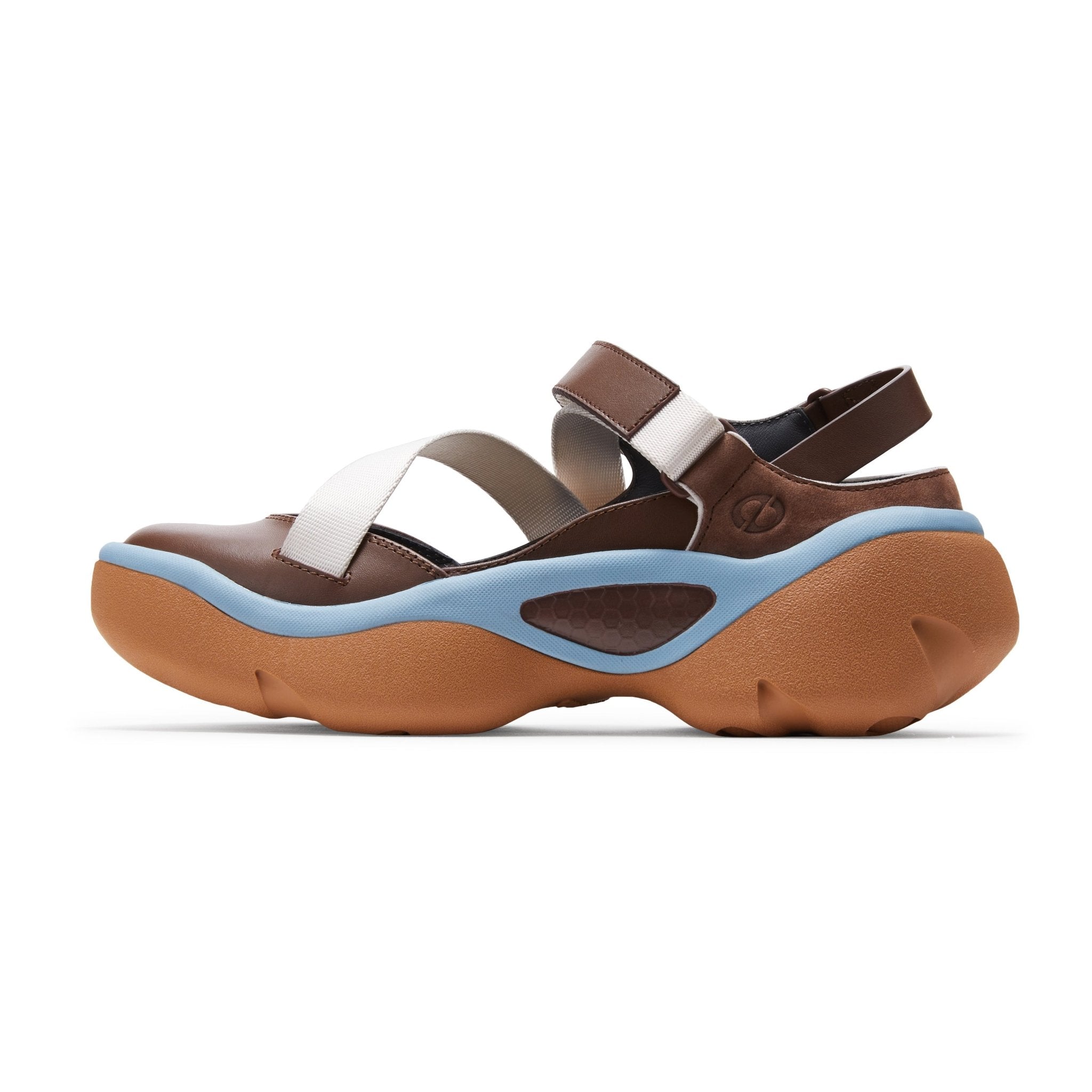 LOST IN ECHO Asymmetrical Shaped Thick-soled Sports Sandals in Brown | MADA IN CHINA